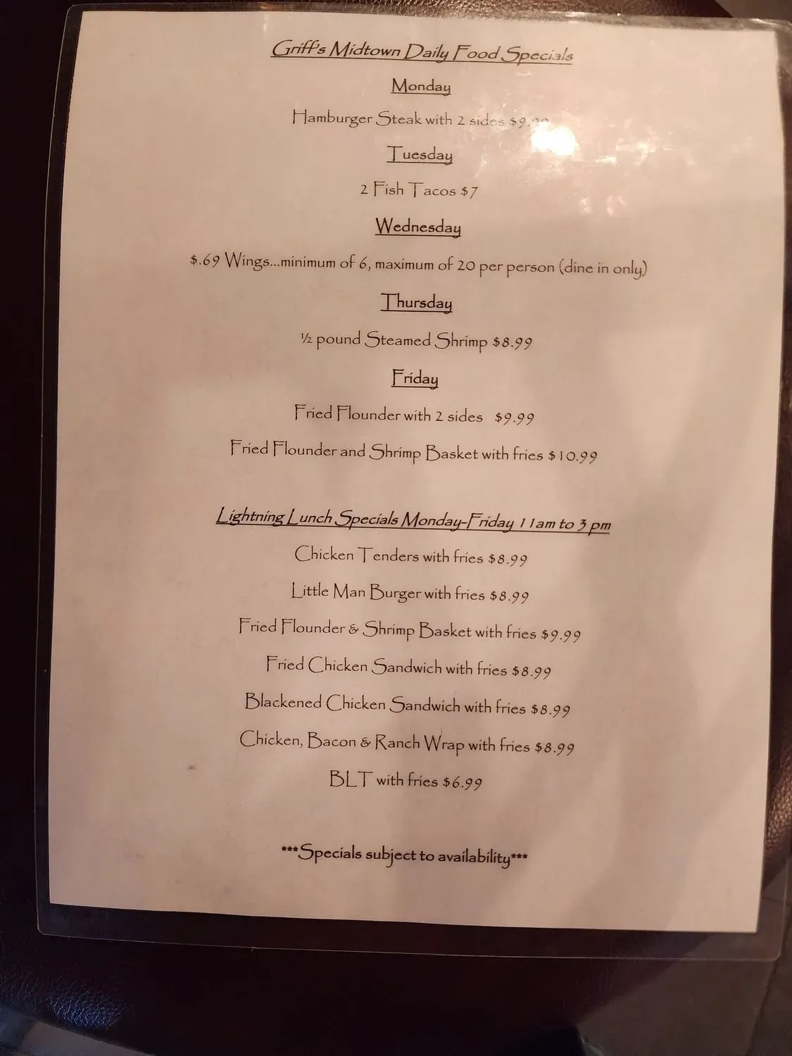 Menu 1