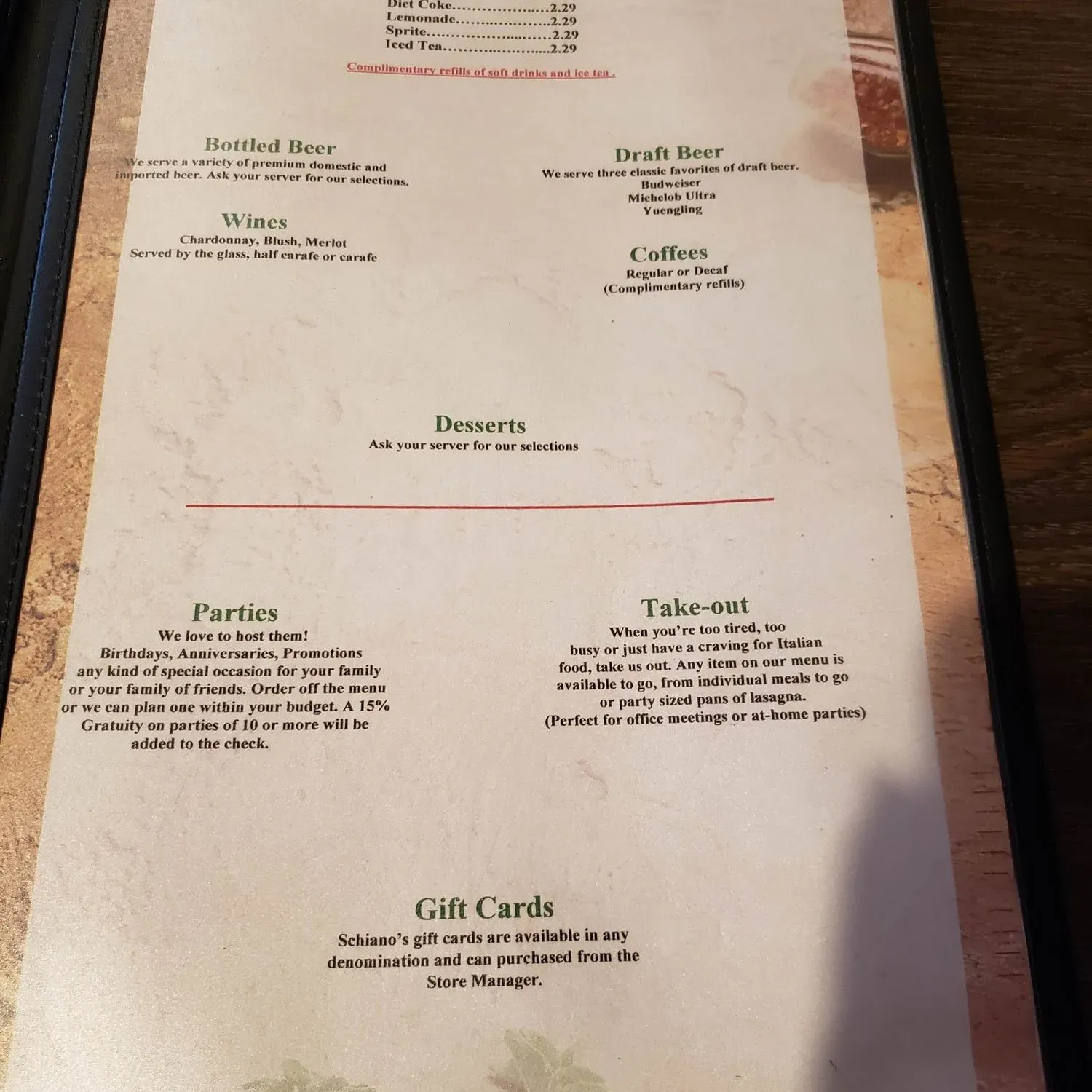 Menu 1