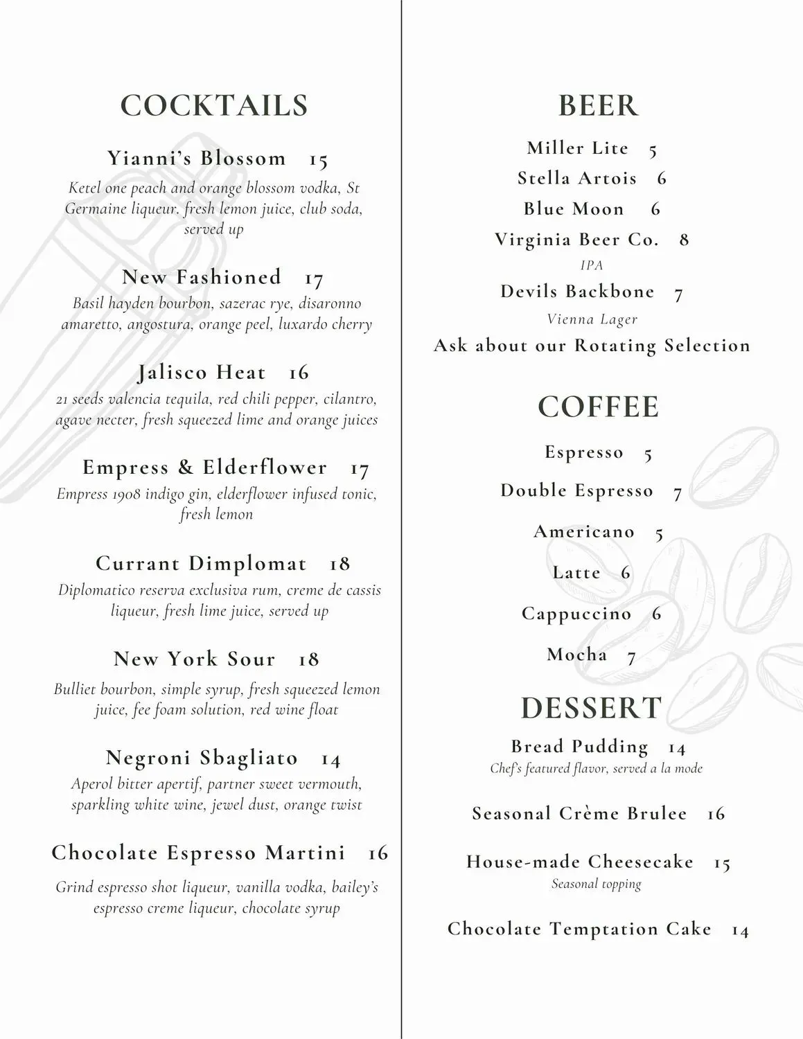 Menu 2