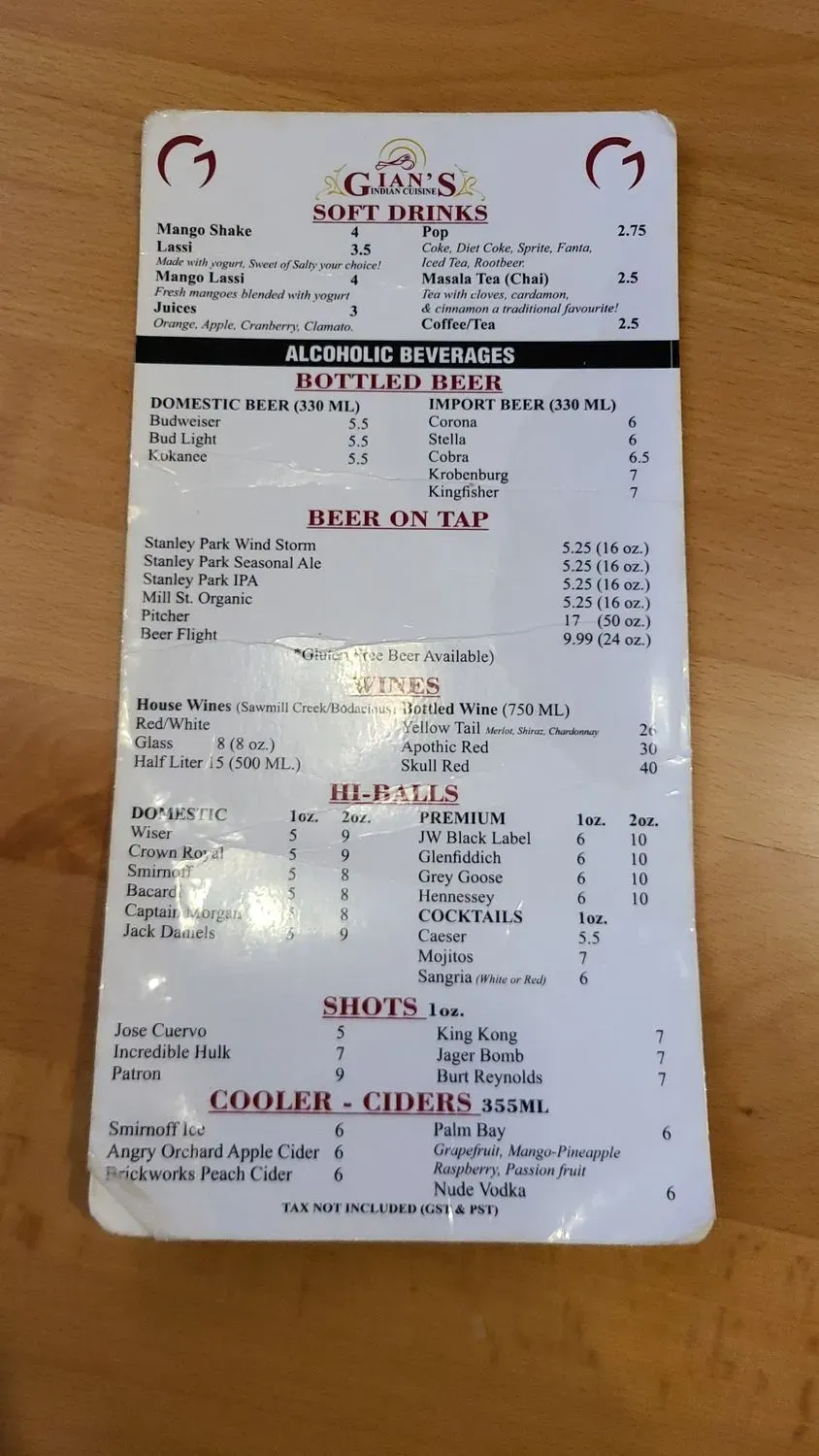 Menu 5