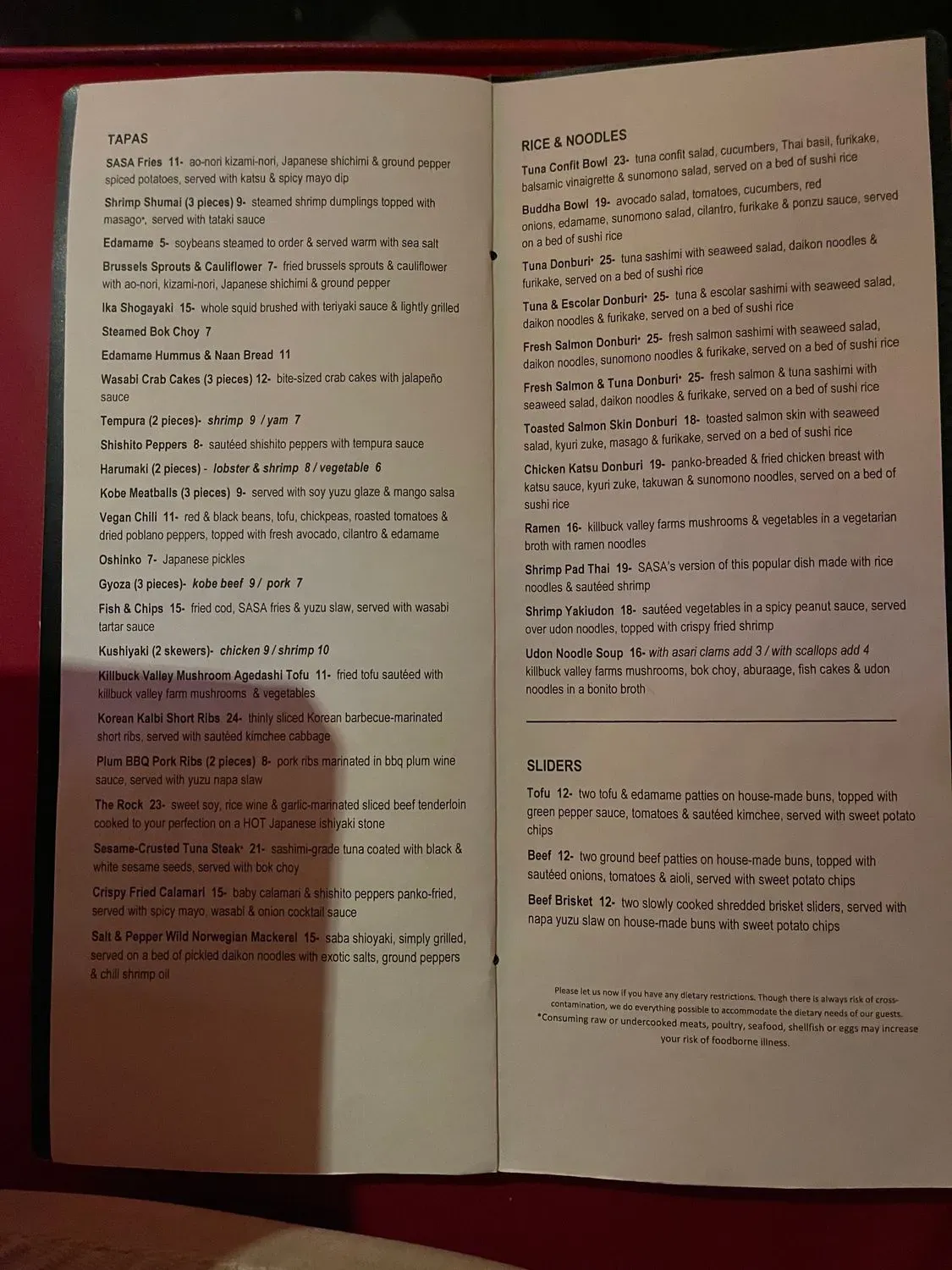 Menu 1