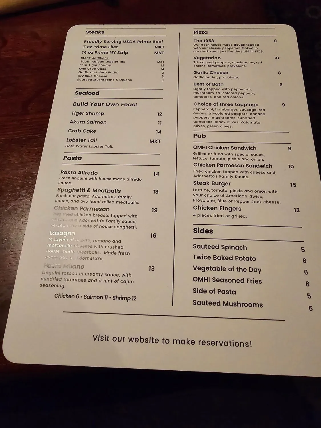 Menu 1