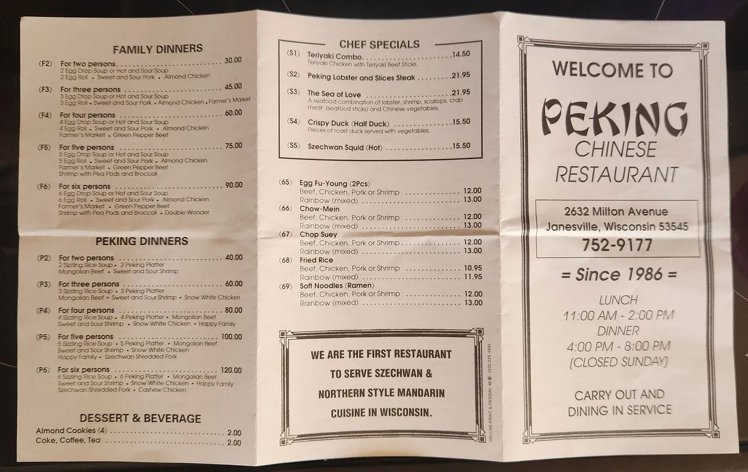 Menu 1