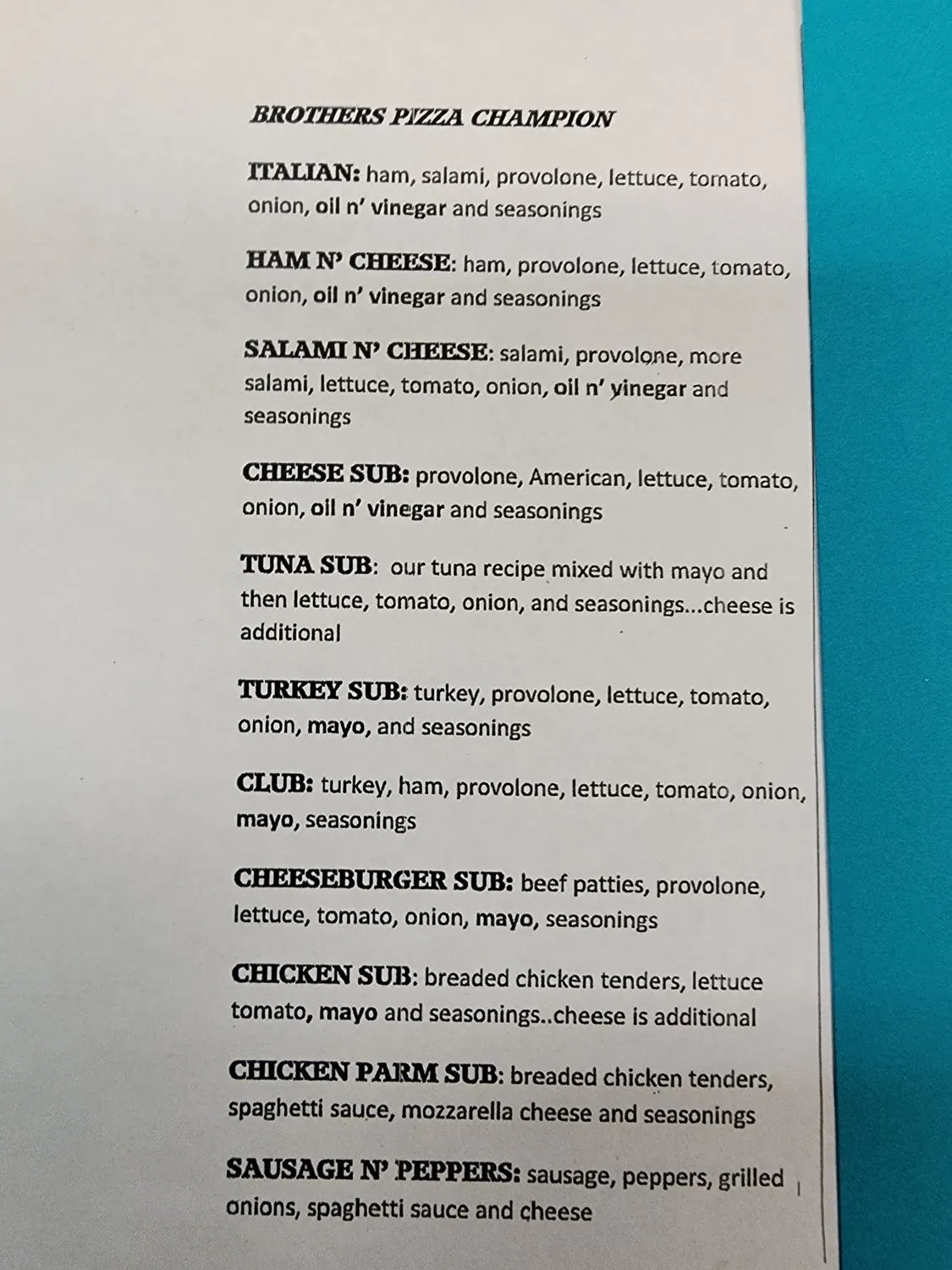 Menu 4