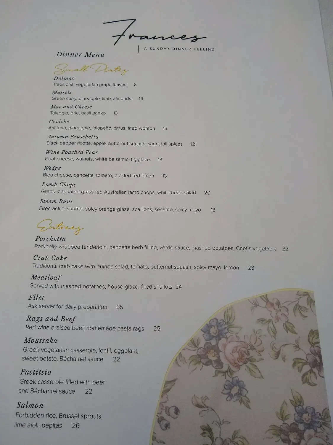 Menu 1