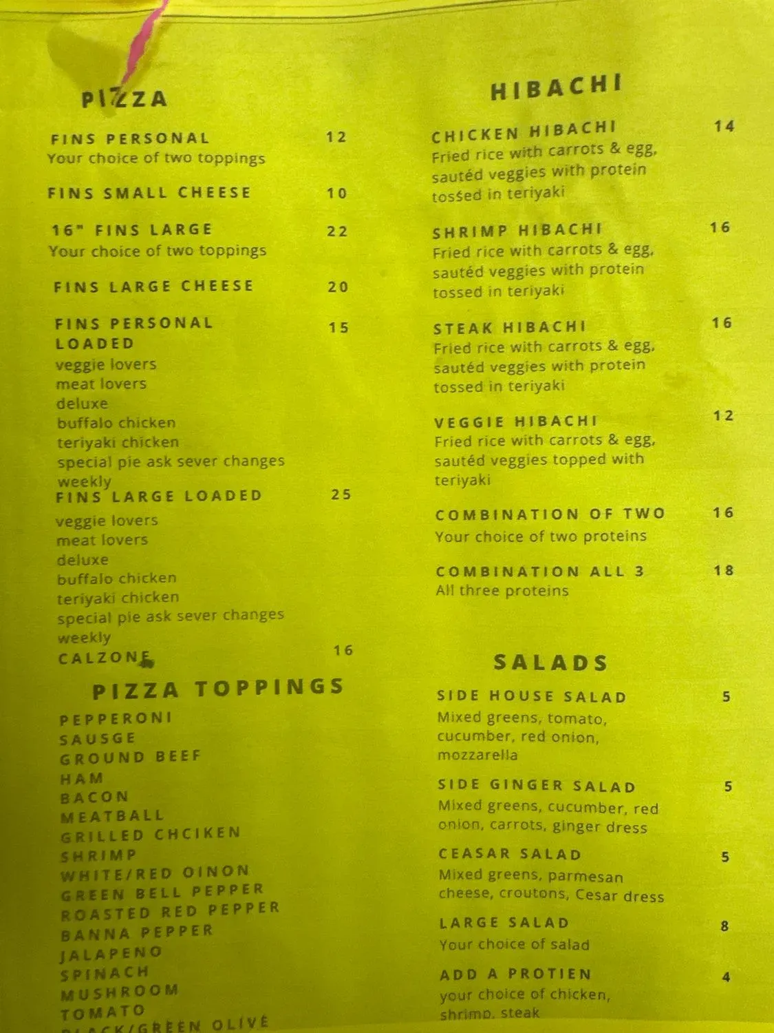 Menu 2