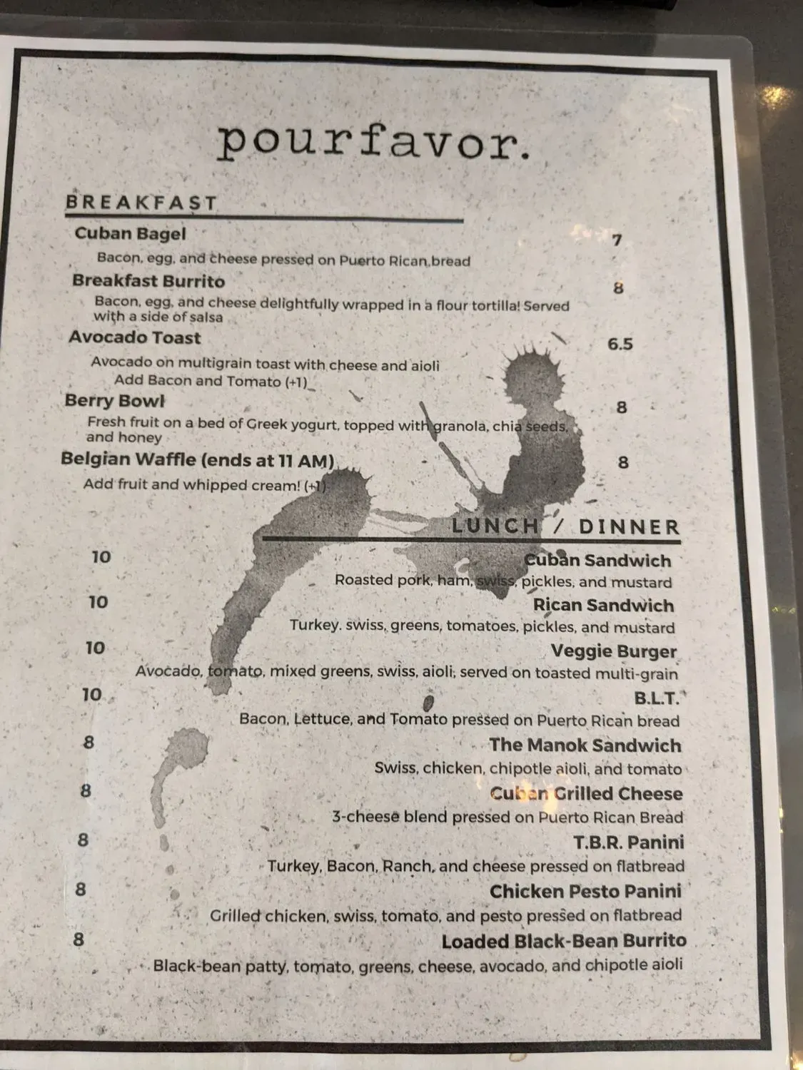 Menu 5