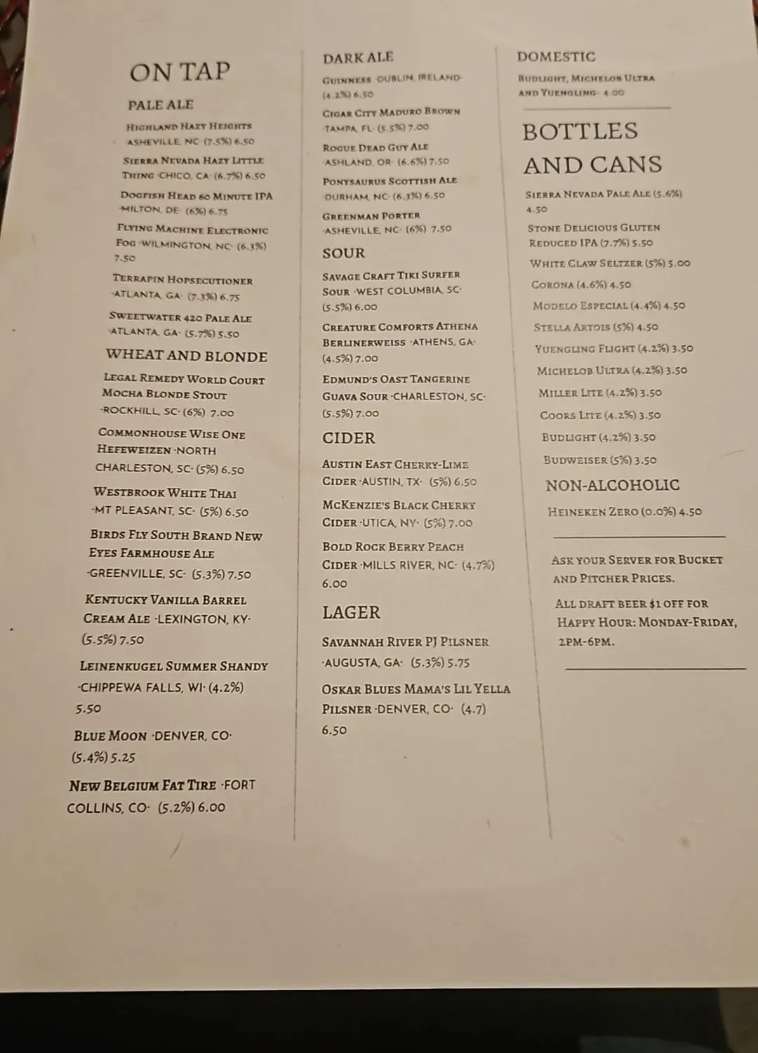 Menu 1