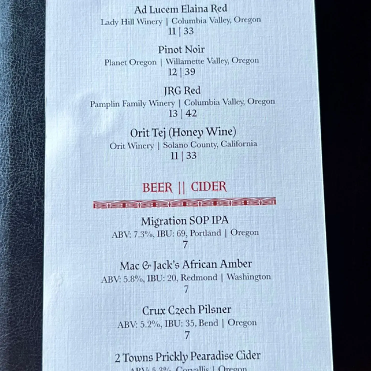 Menu 1