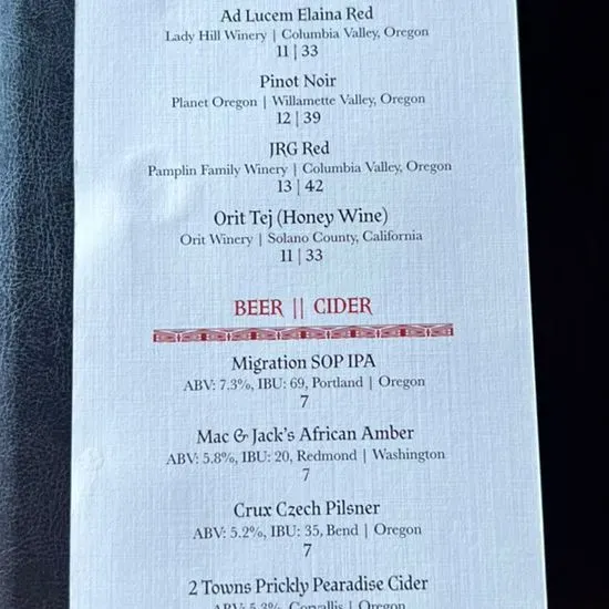 Menu 1