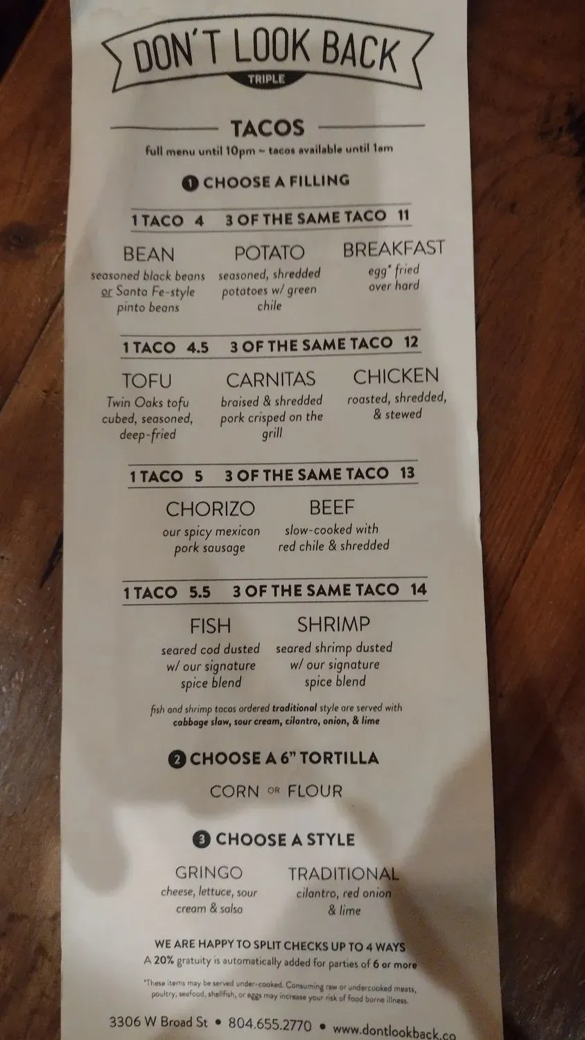 Menu 5