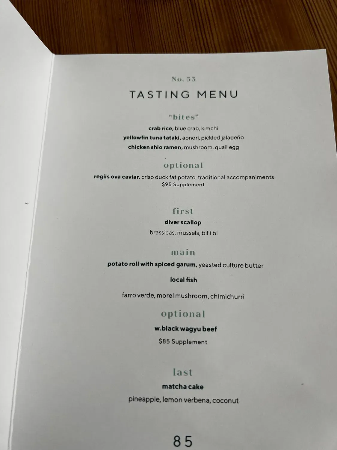 Menu 5