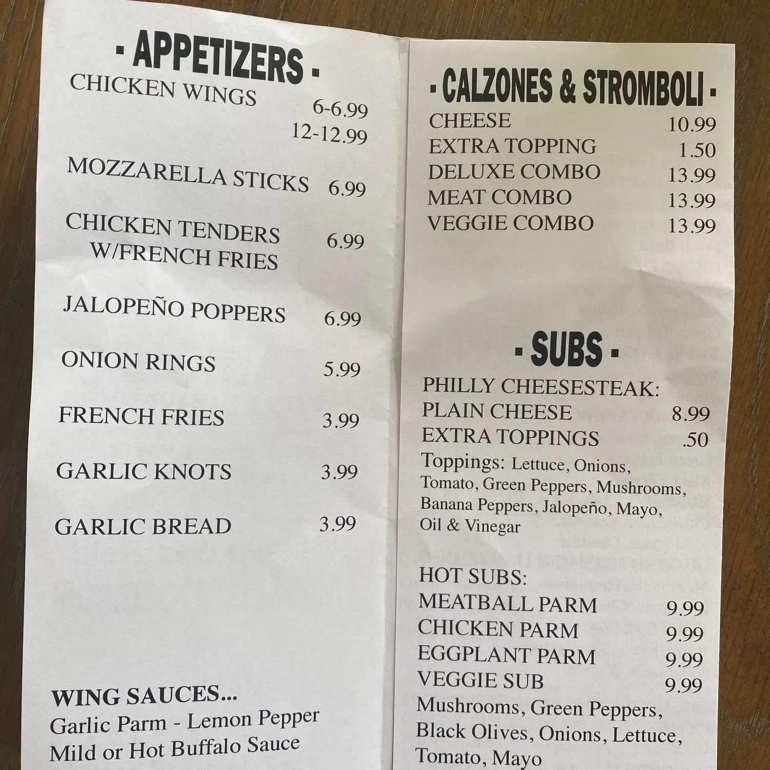 Menu 1