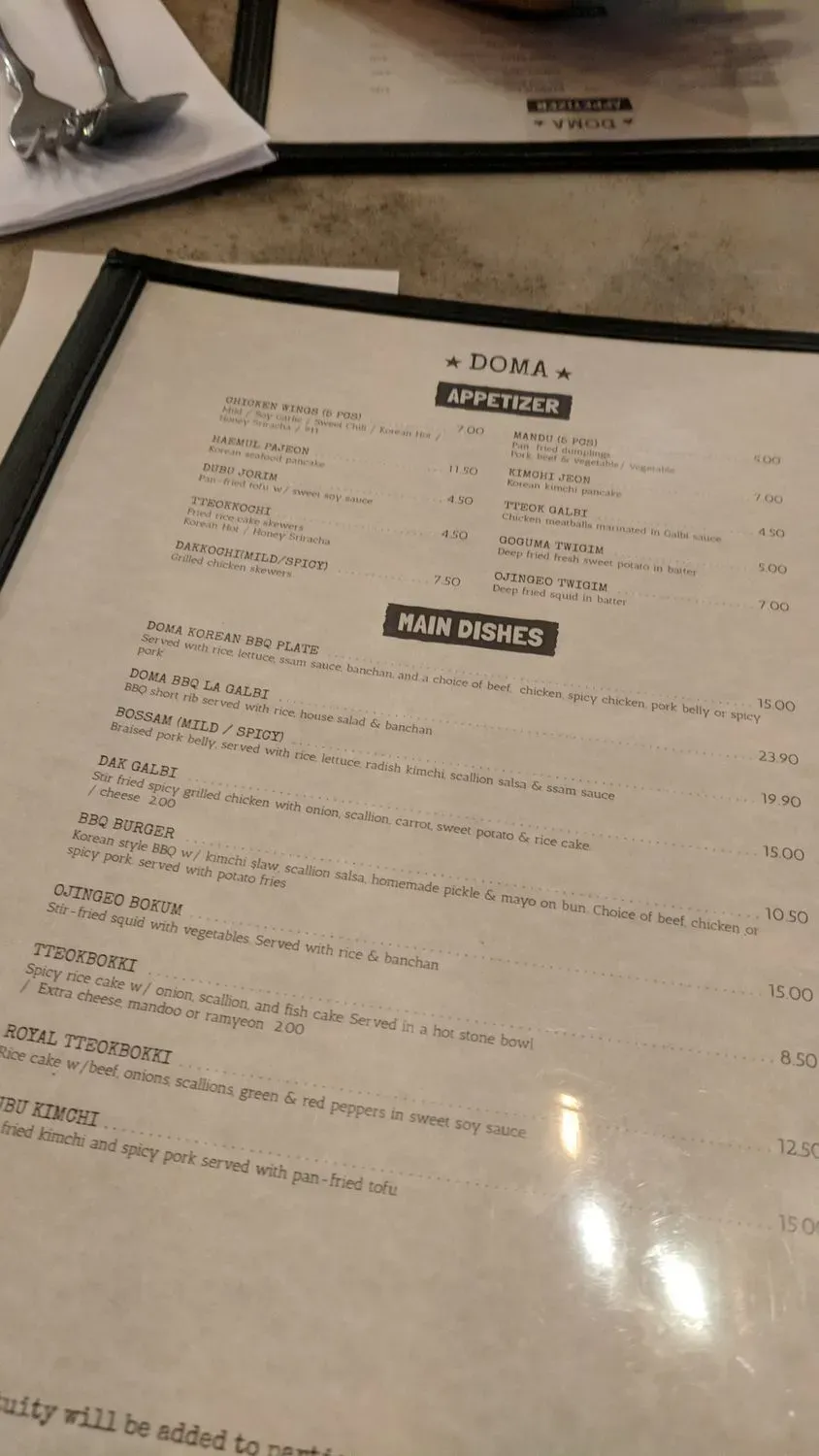 Menu 5