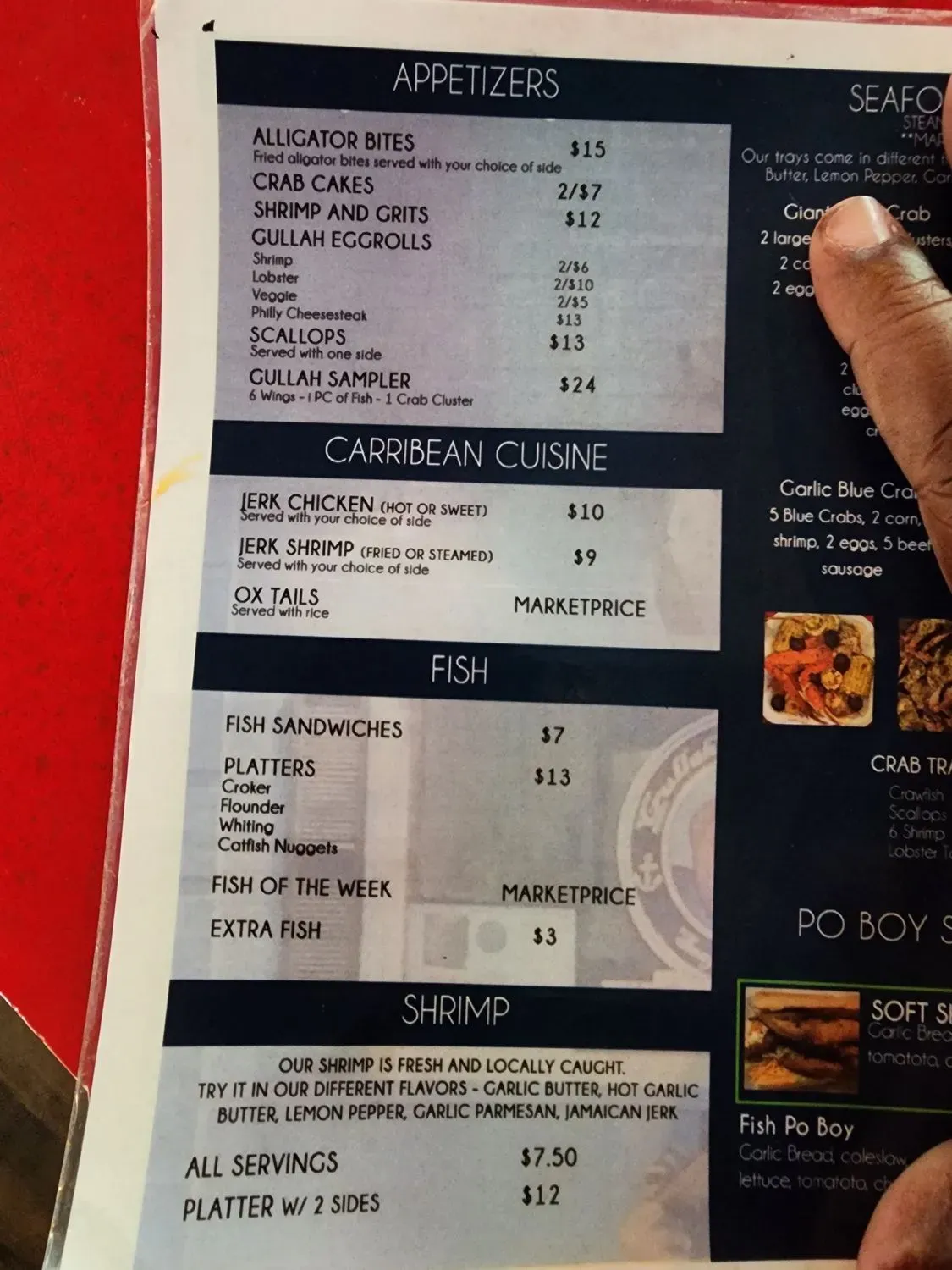 Gullah Gullah Fish Menu - Updated October 2025