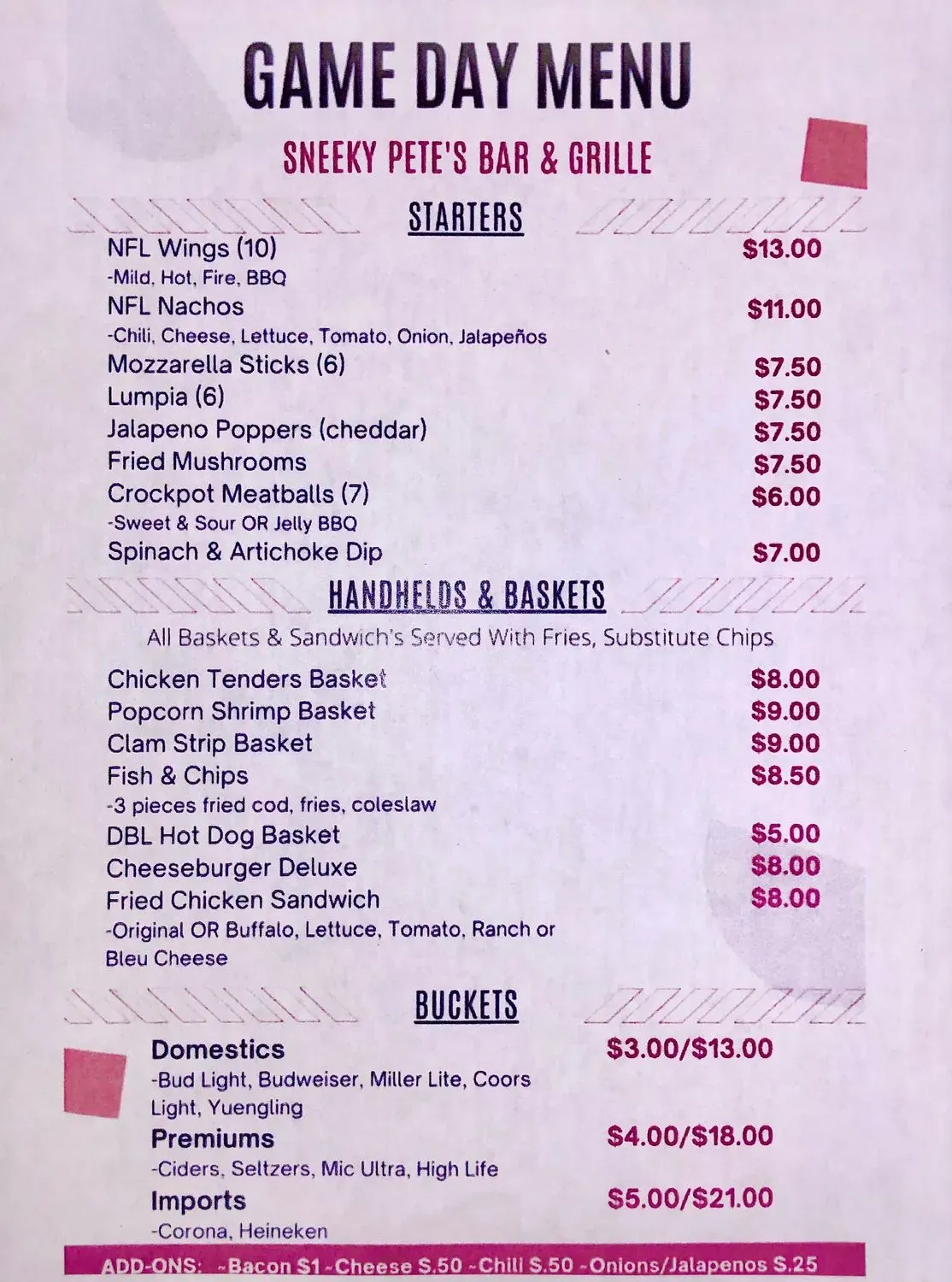 Menu 1