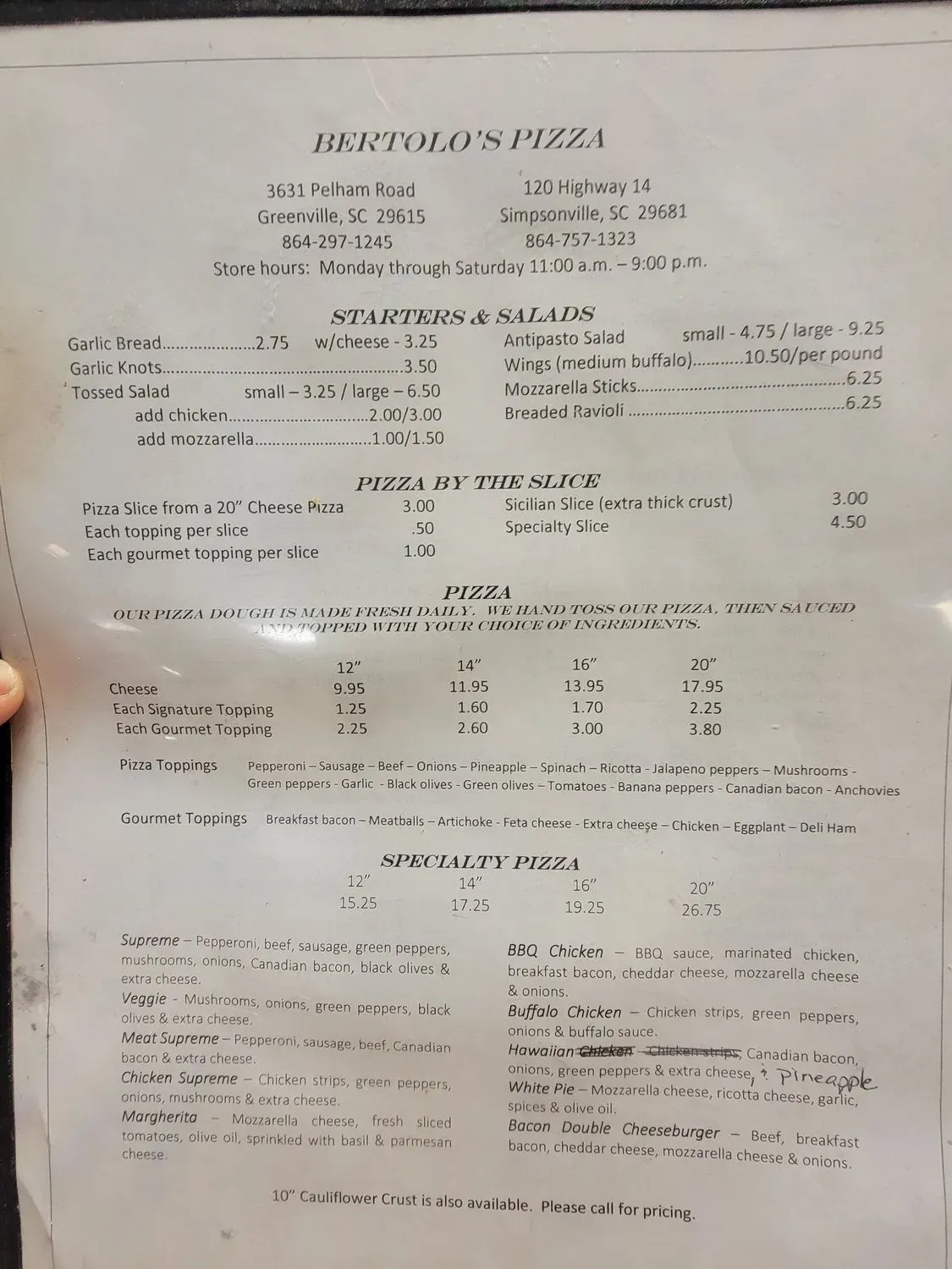 Menu 1