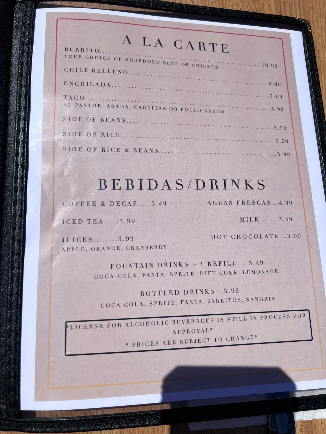 Menu 5