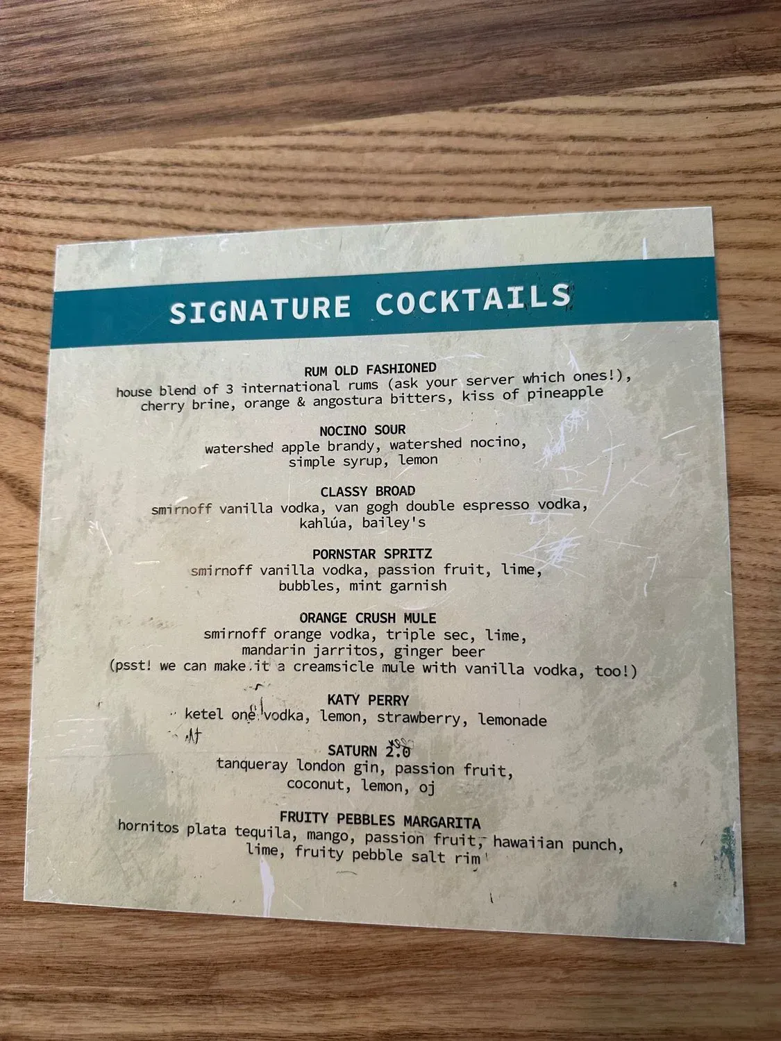 Menu 5