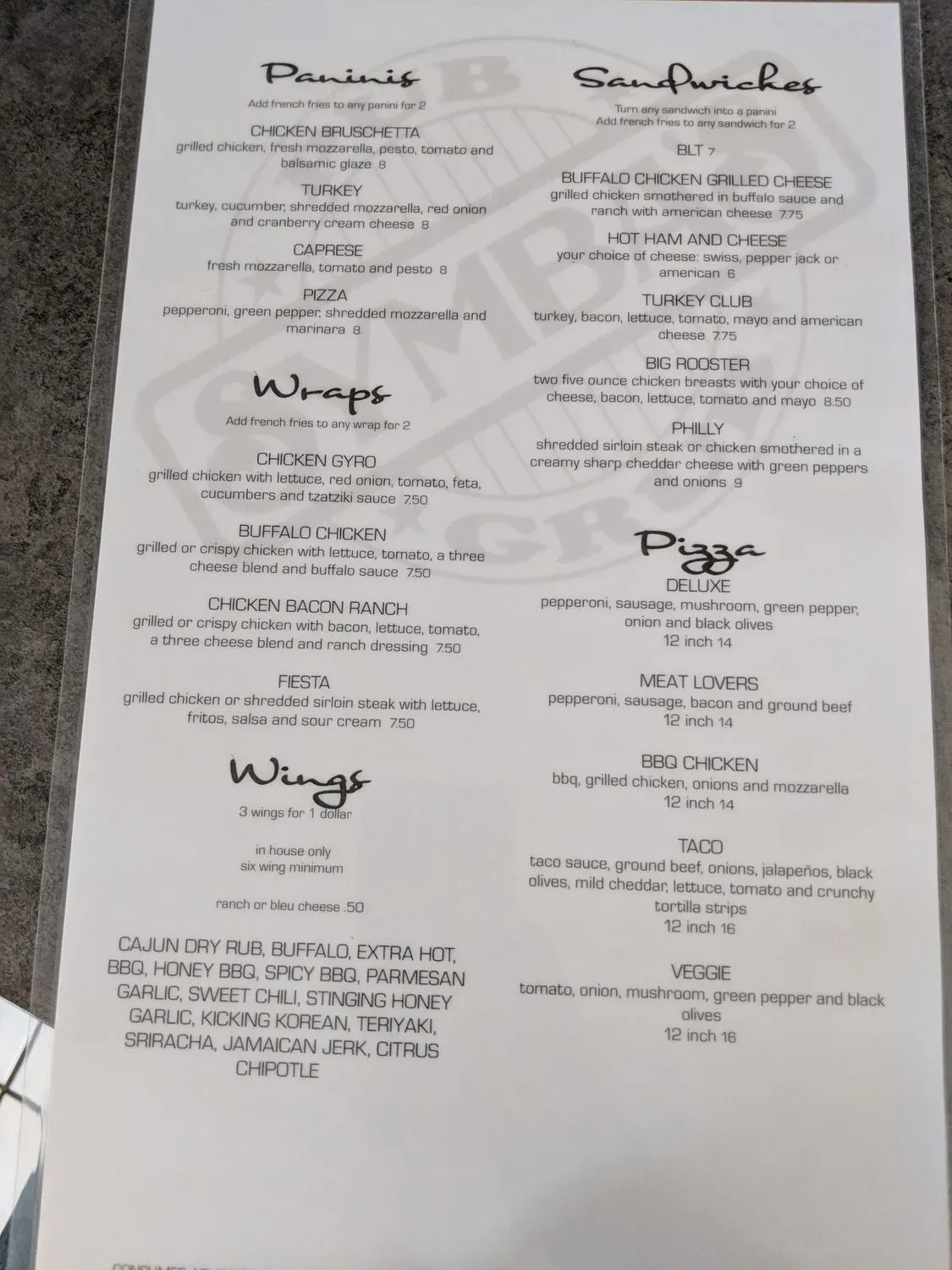 Menu 2