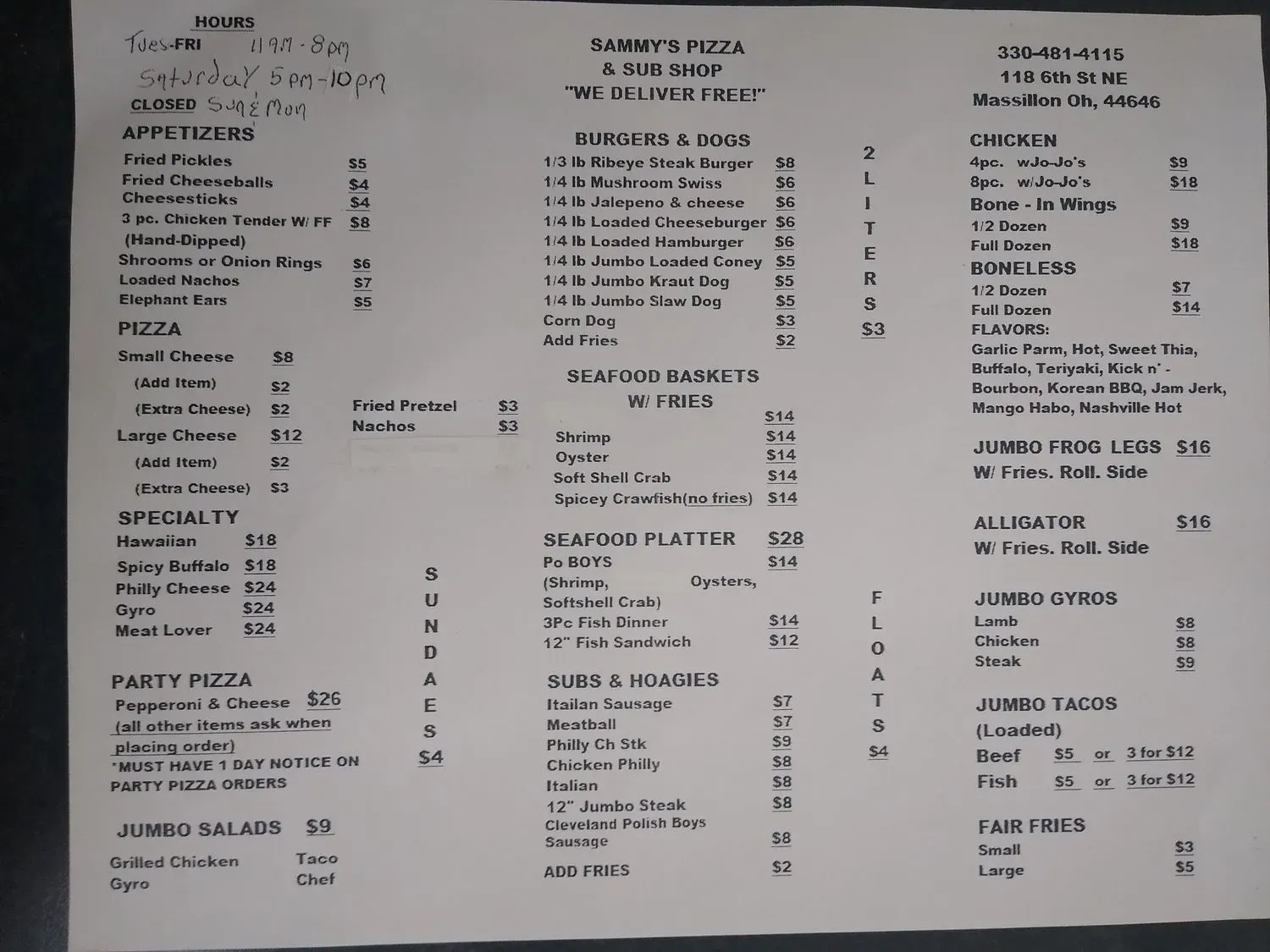 Menu 1