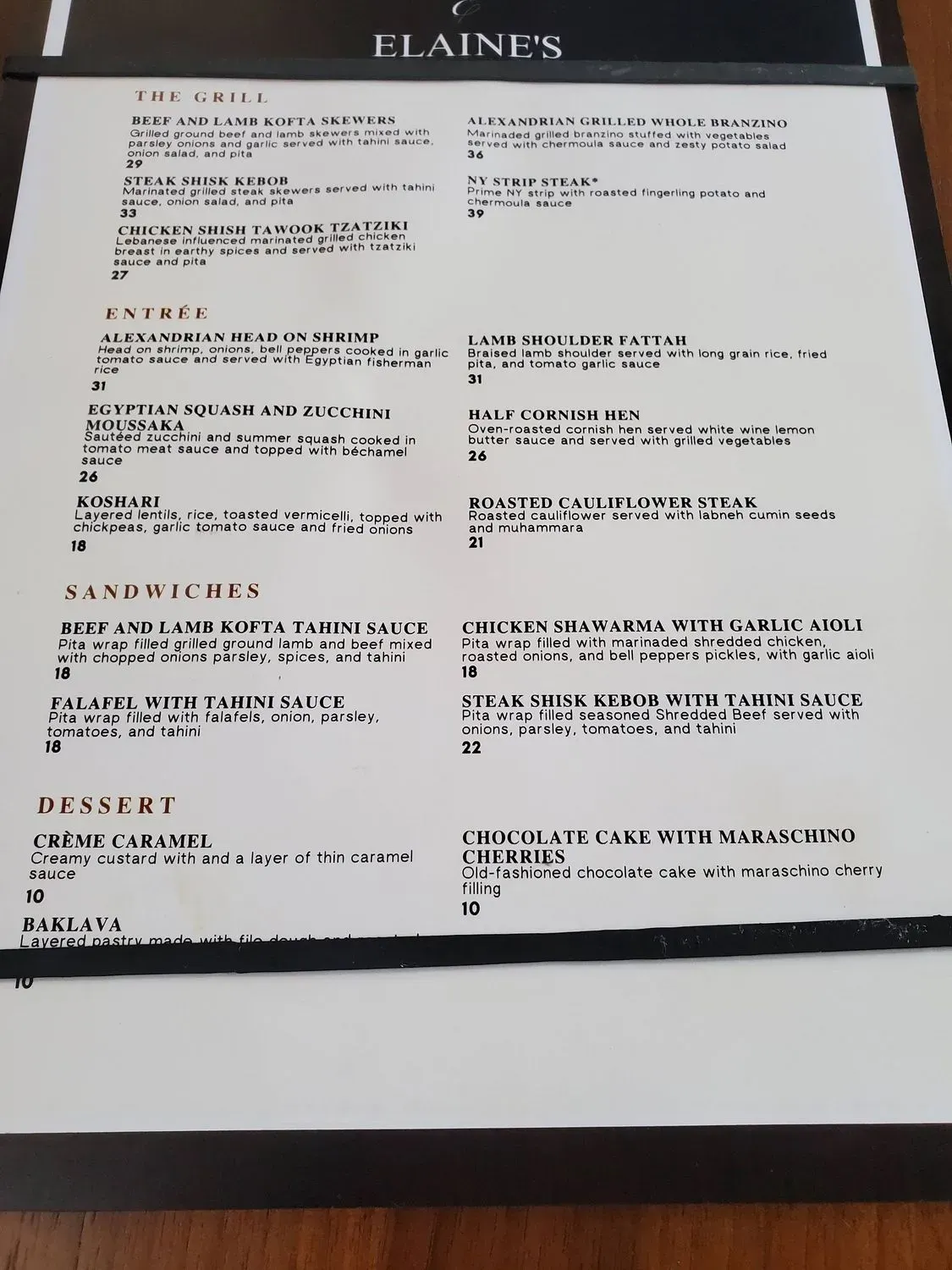 Menu 4