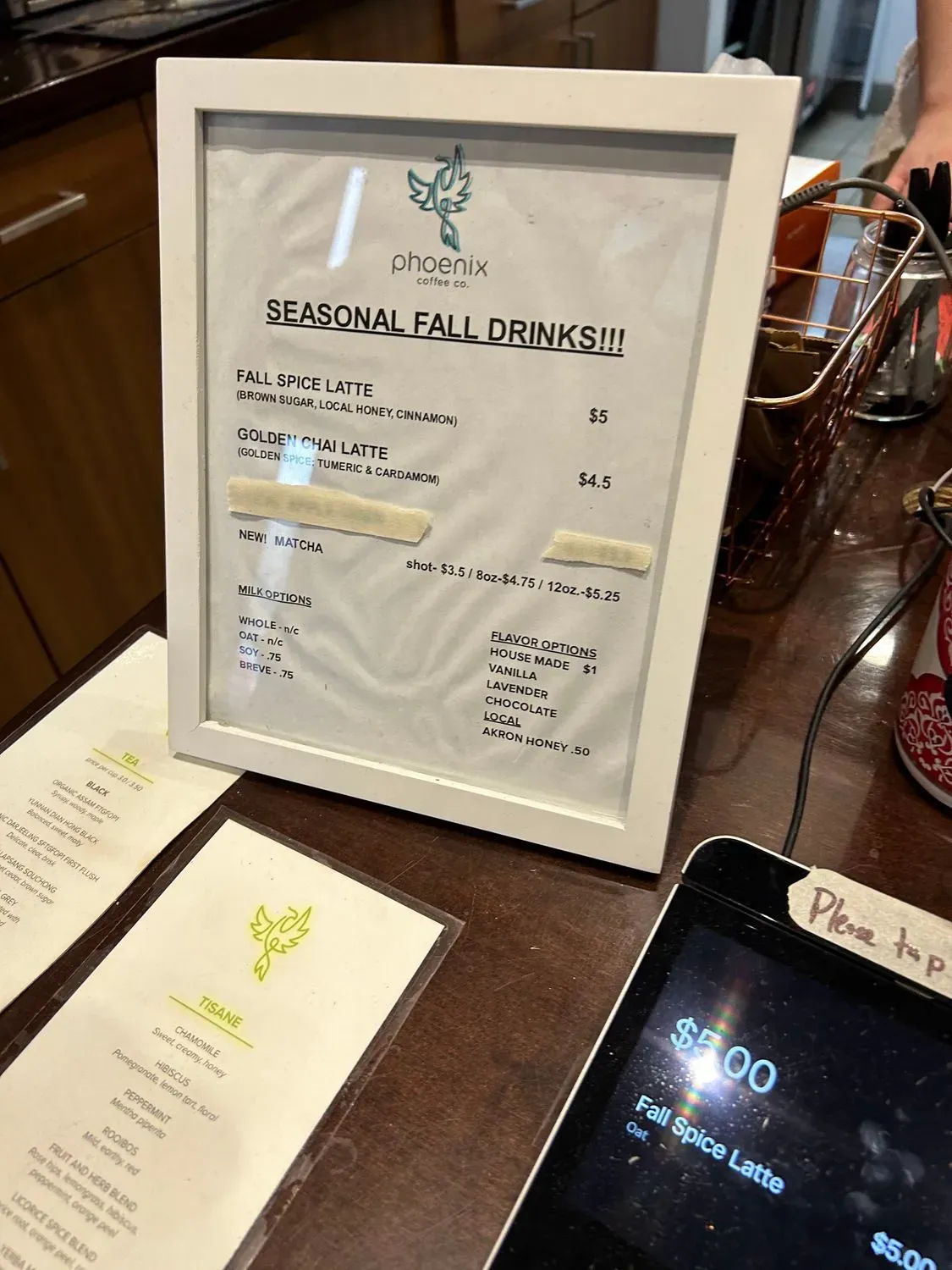 Phoenix Coffee Menu - Updated October 2025