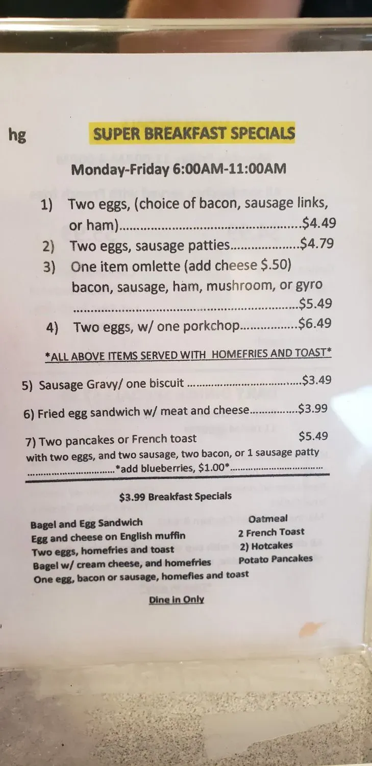 Sammy's Family Restaurant - Grand River, OH Menu - Updated October 2025