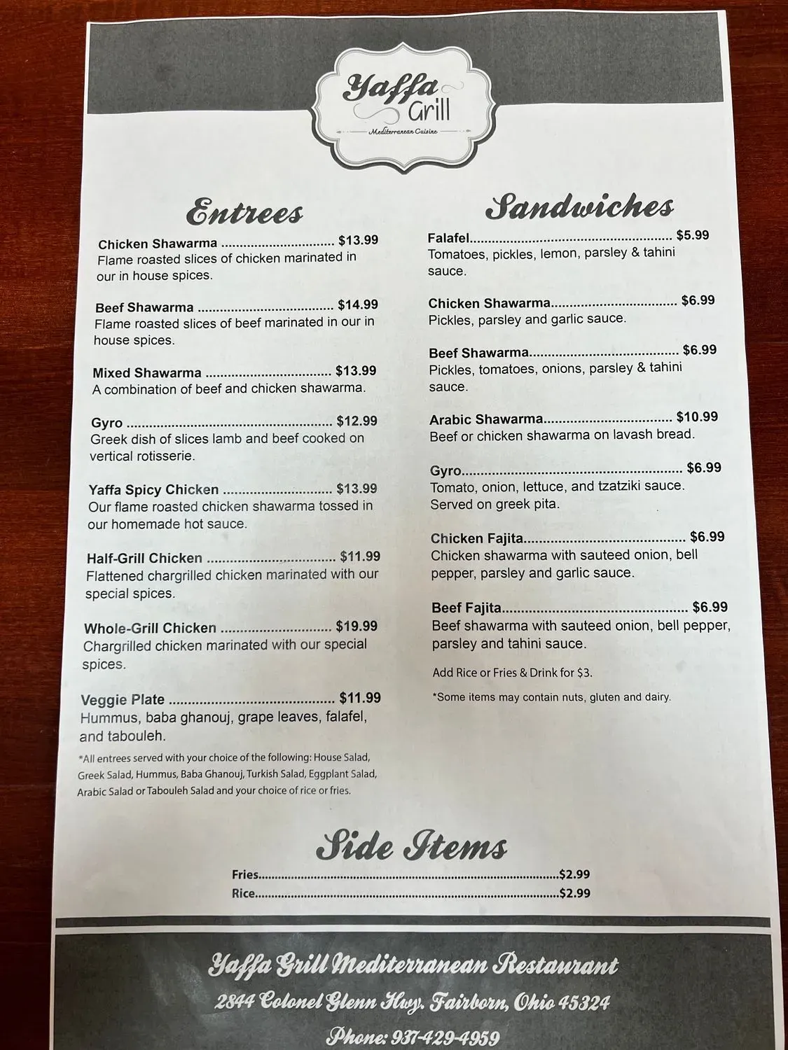 Menu 5