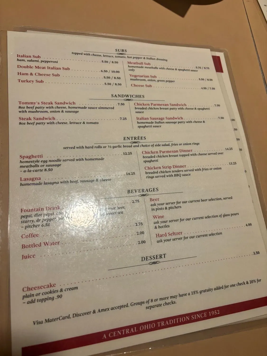 Menu 1