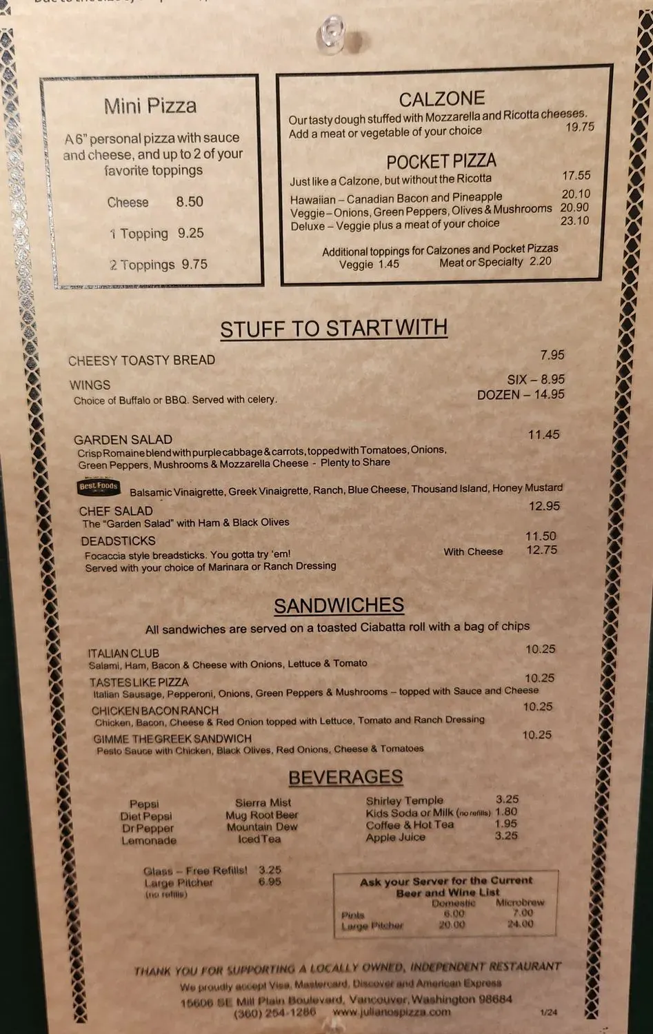 Menu 1