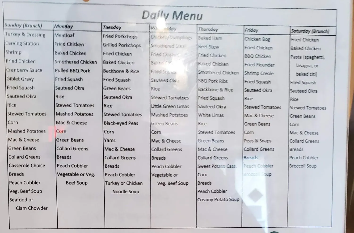 Menu 1