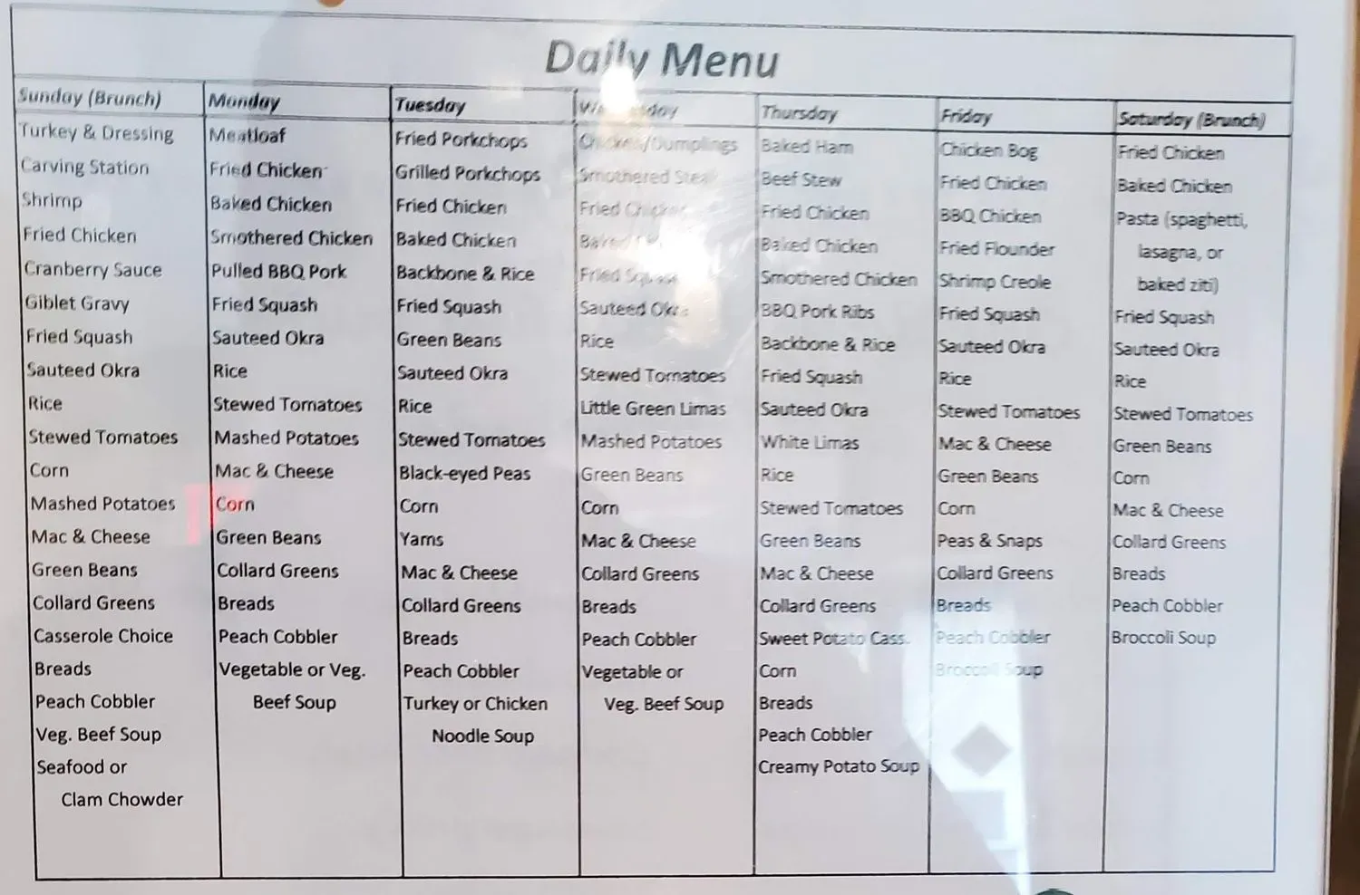 Menu 1