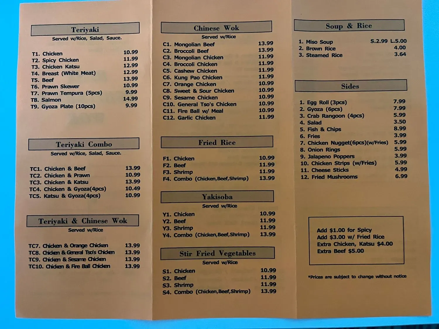 Menu 1