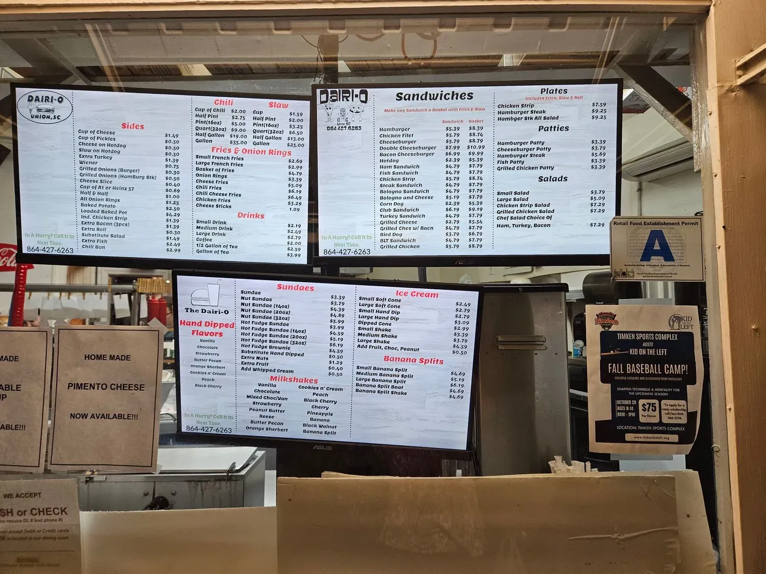 Dairi-O Menu - Updated October 2025