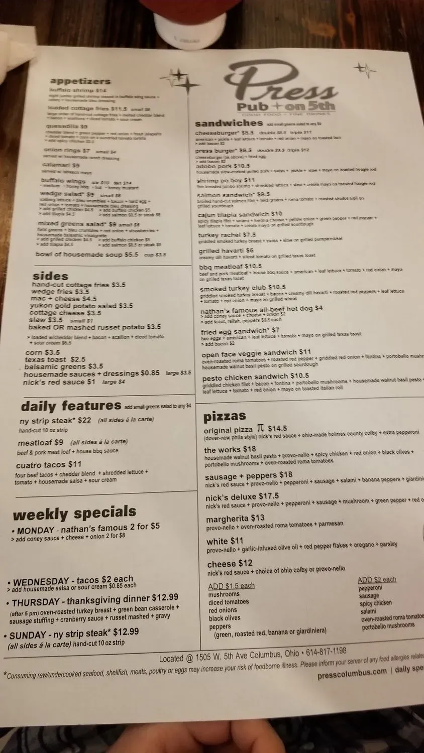 Menu 1