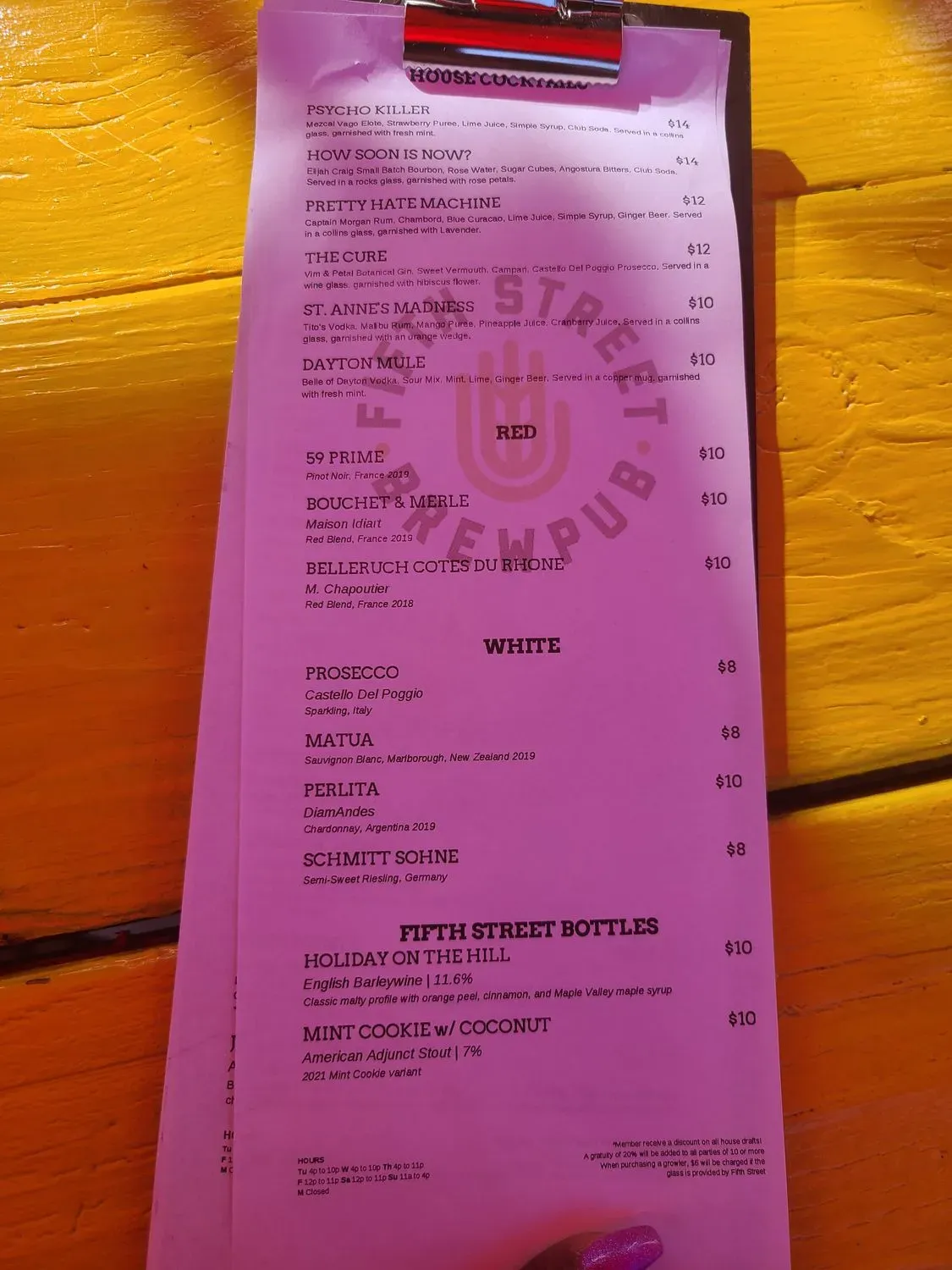 Menu 5