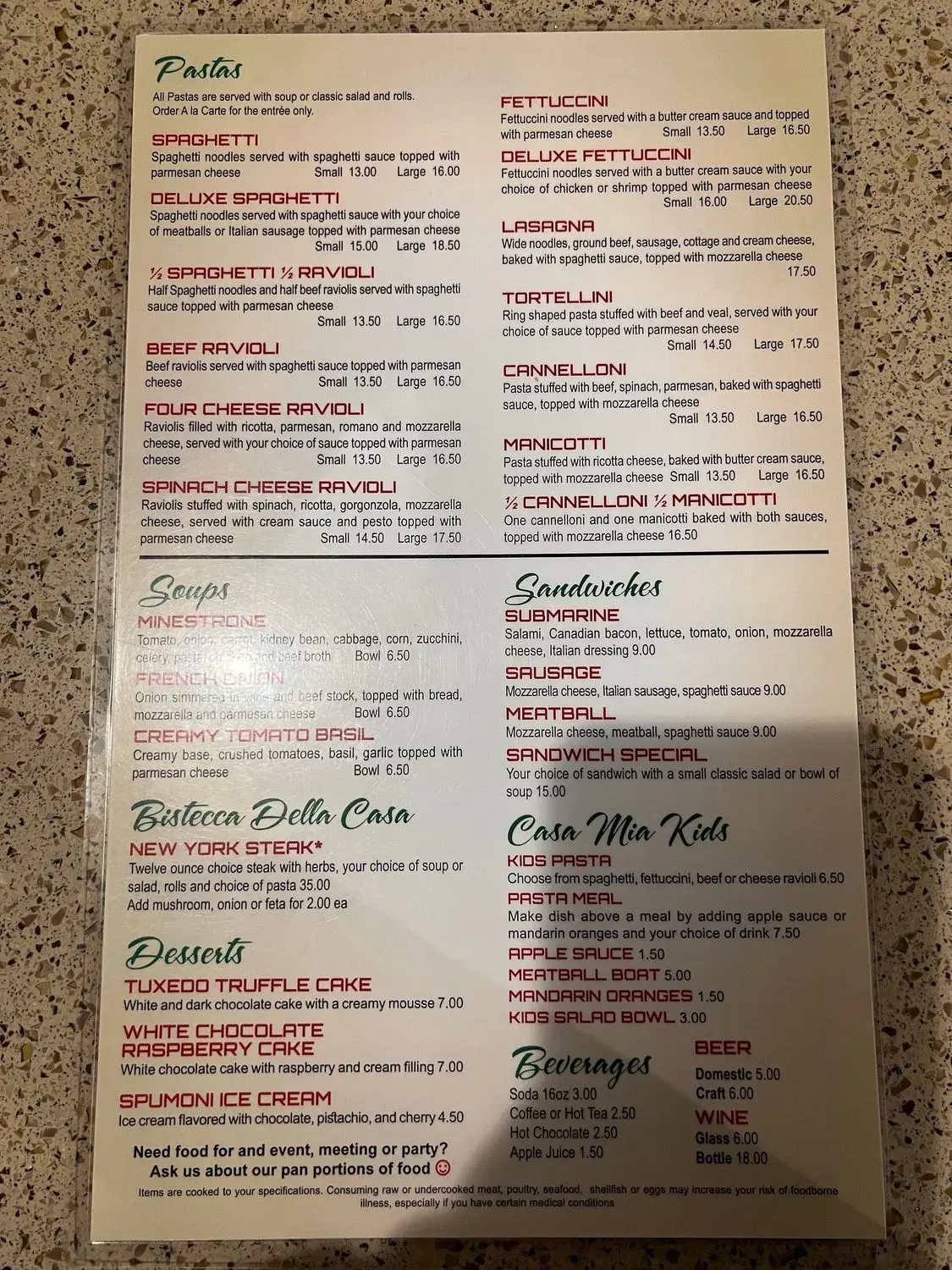 Menu 2