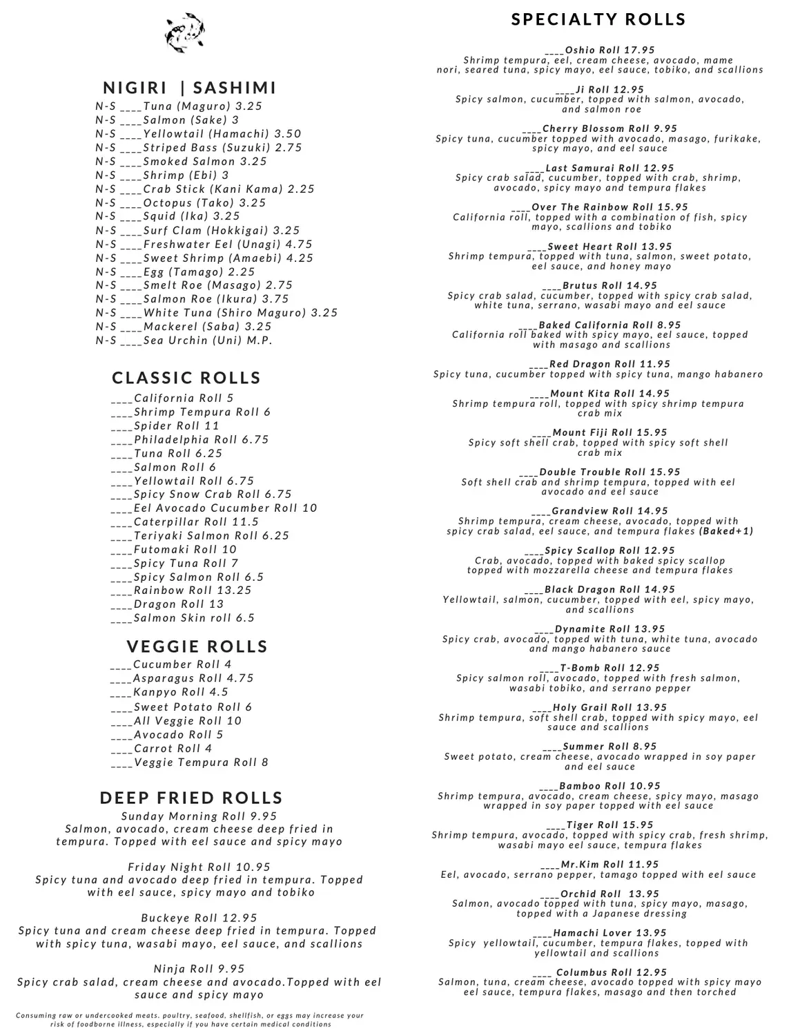 Menu 2