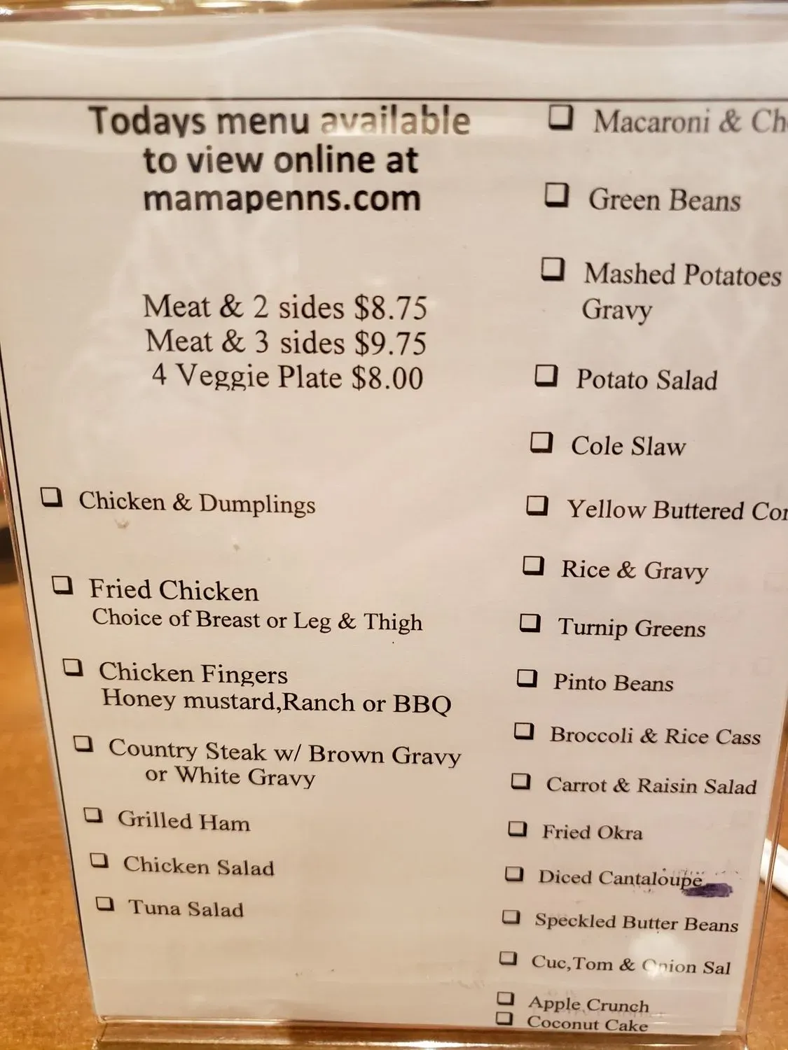 Menu 2