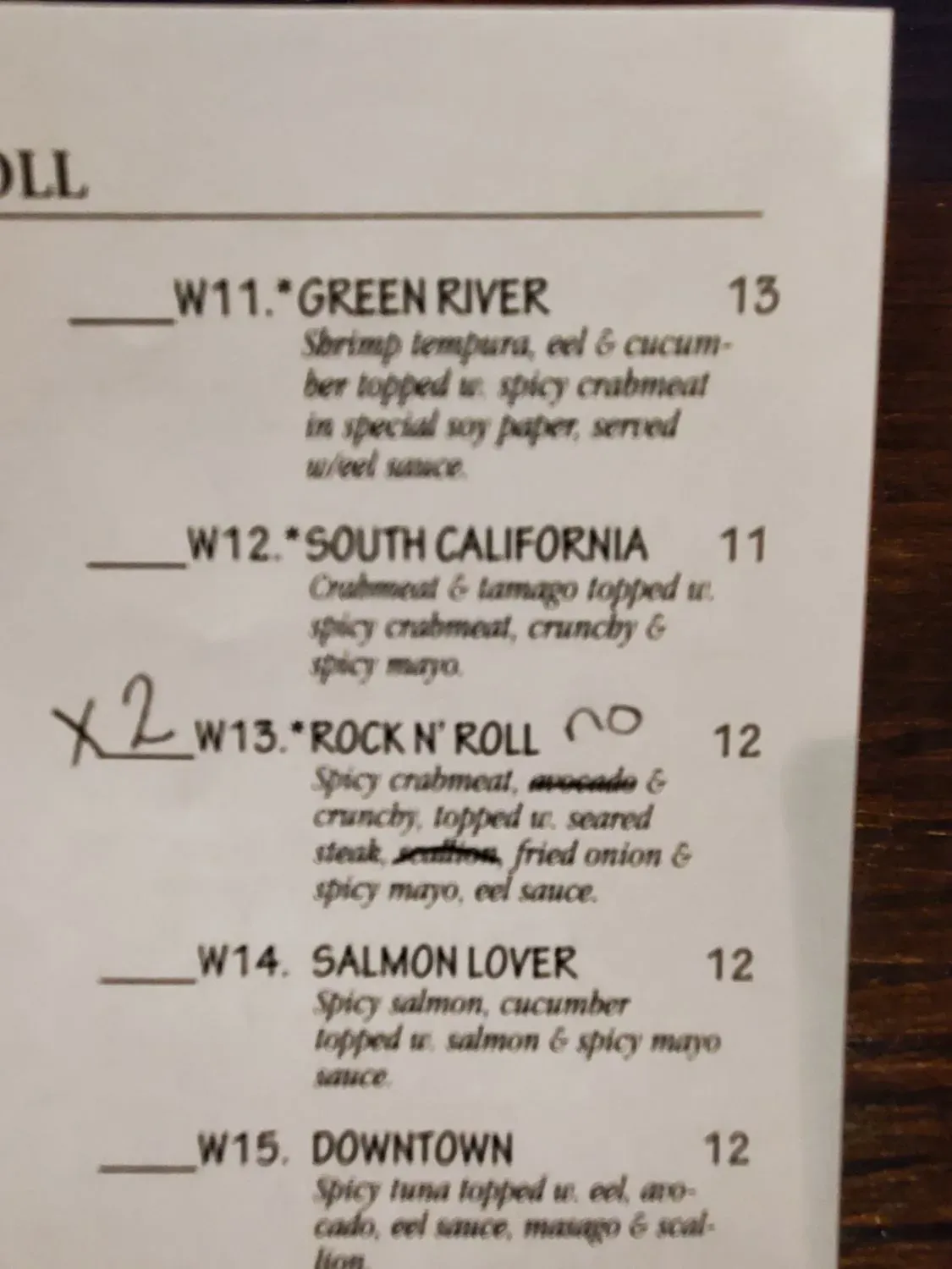 Menu 5