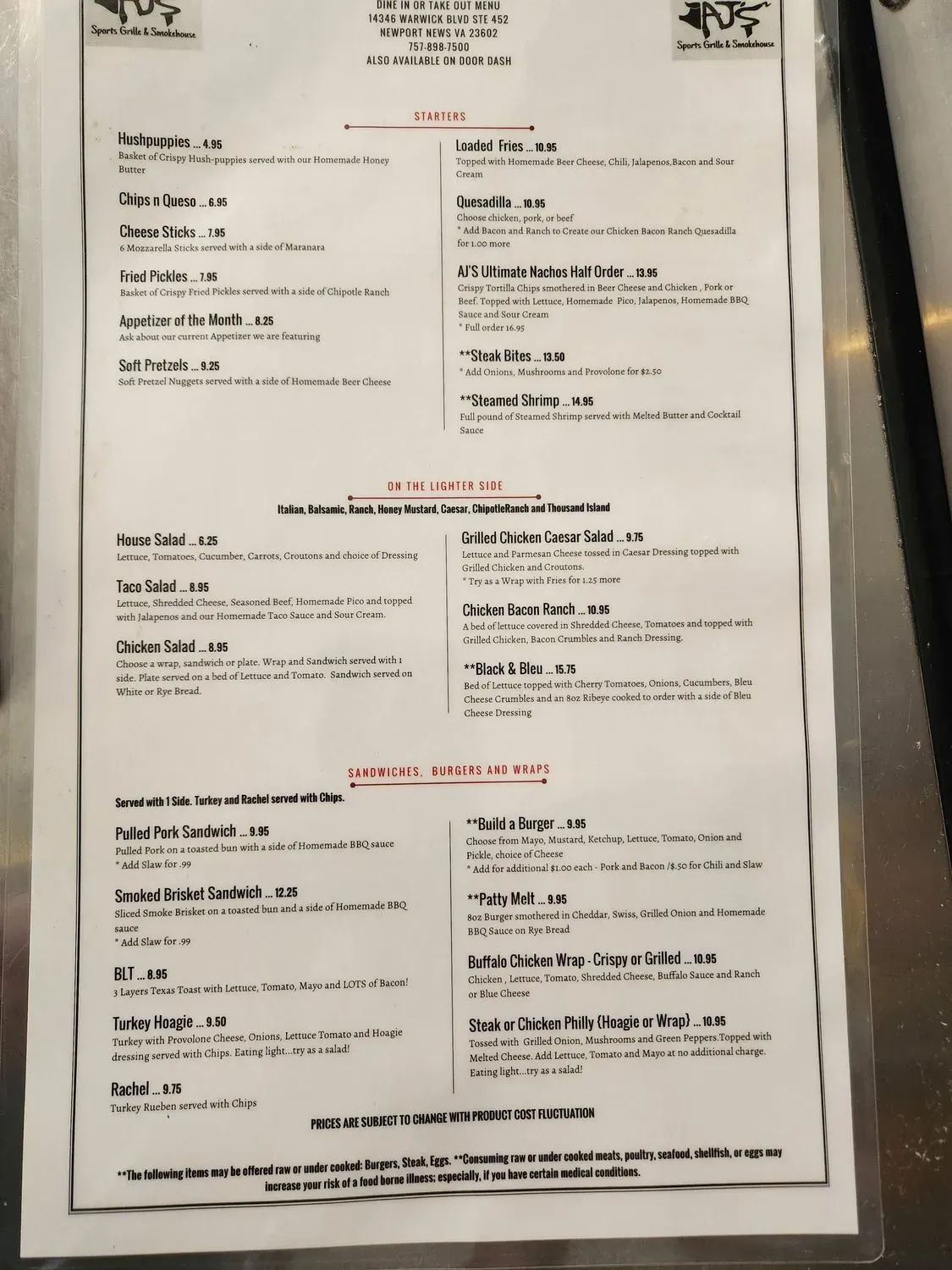 Menu 1