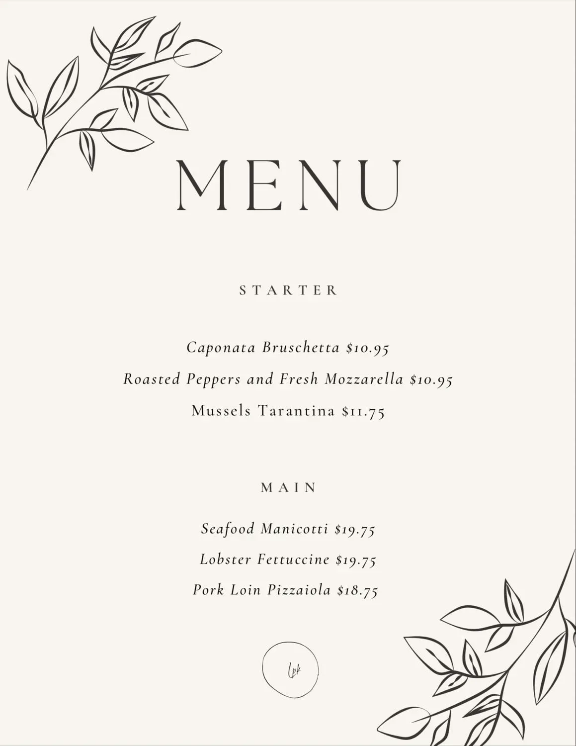 Menu 5