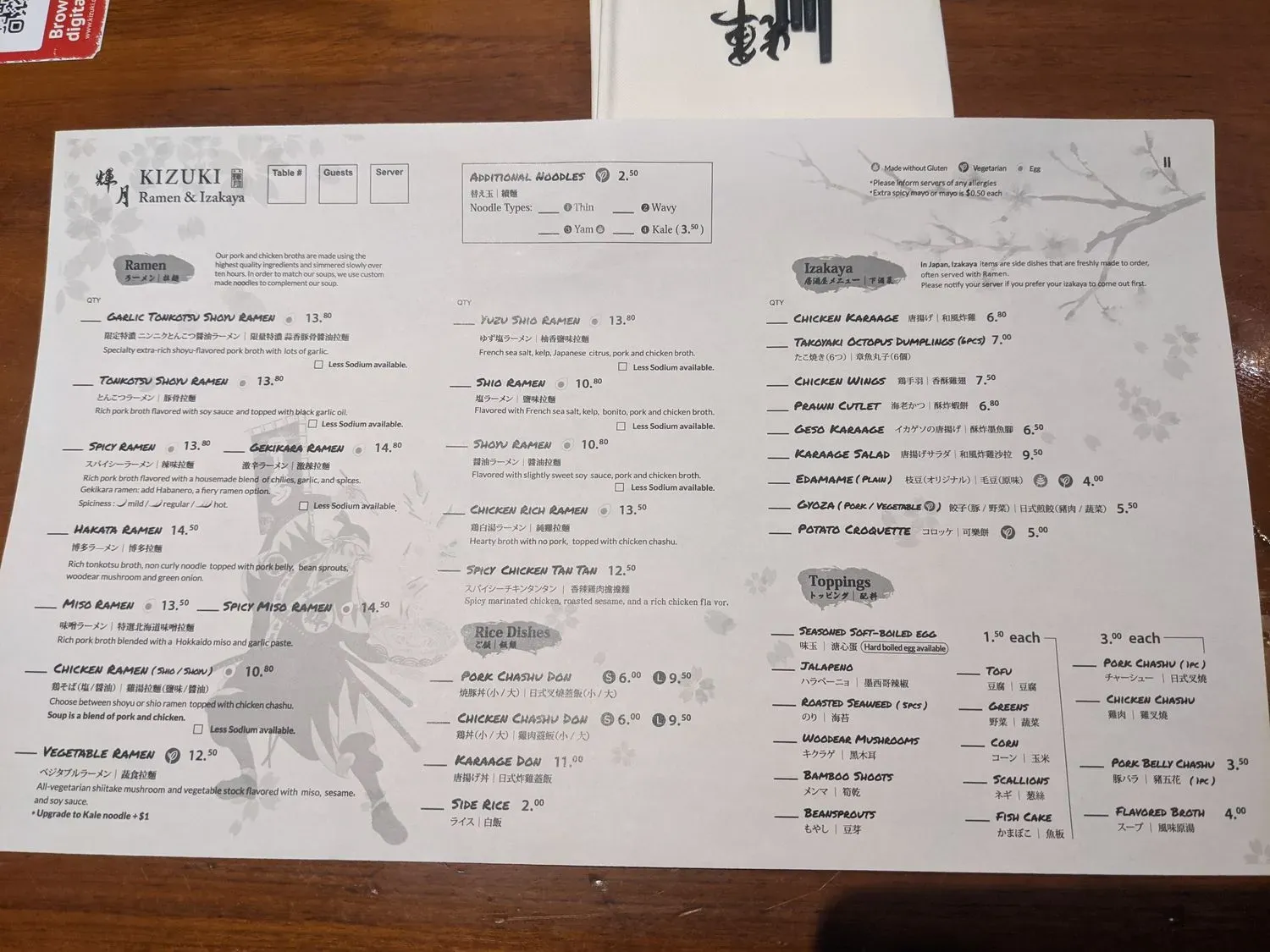 Menu 1