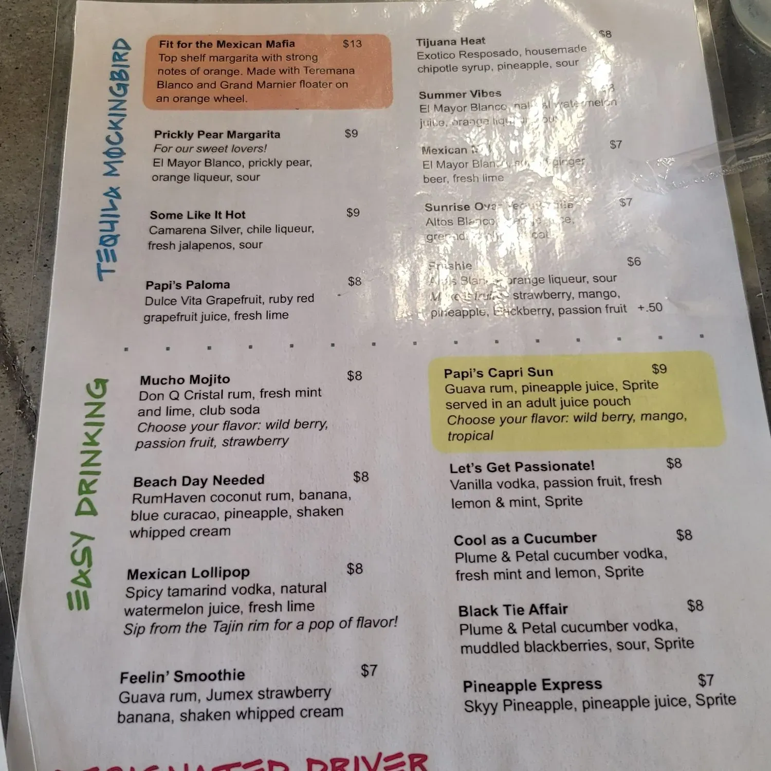 Menu 1