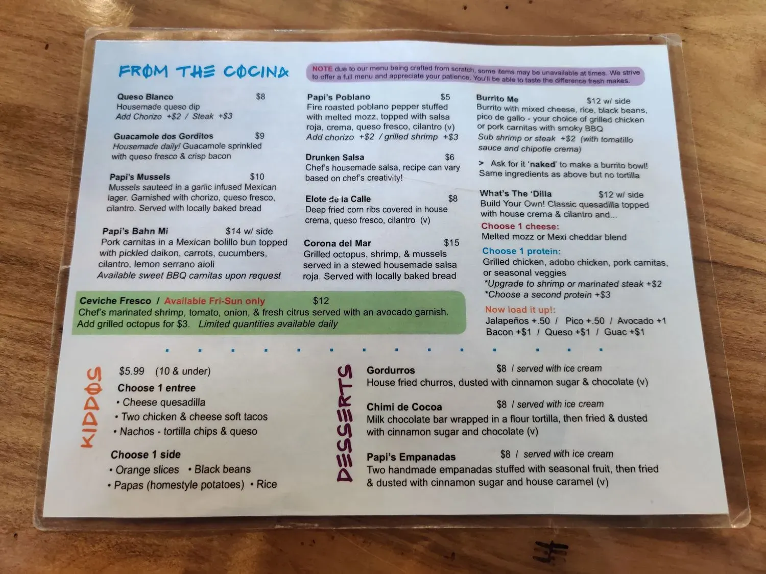 Menu 4