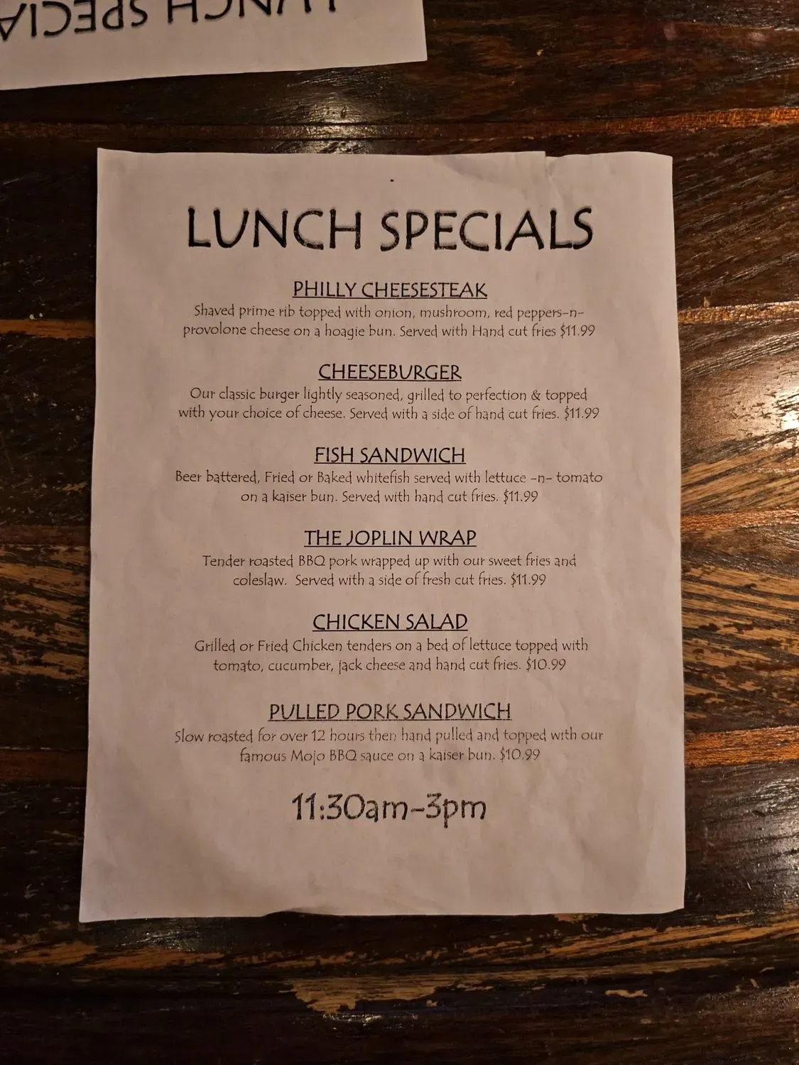 Menu 1