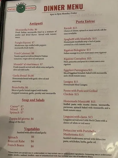 Menu 1