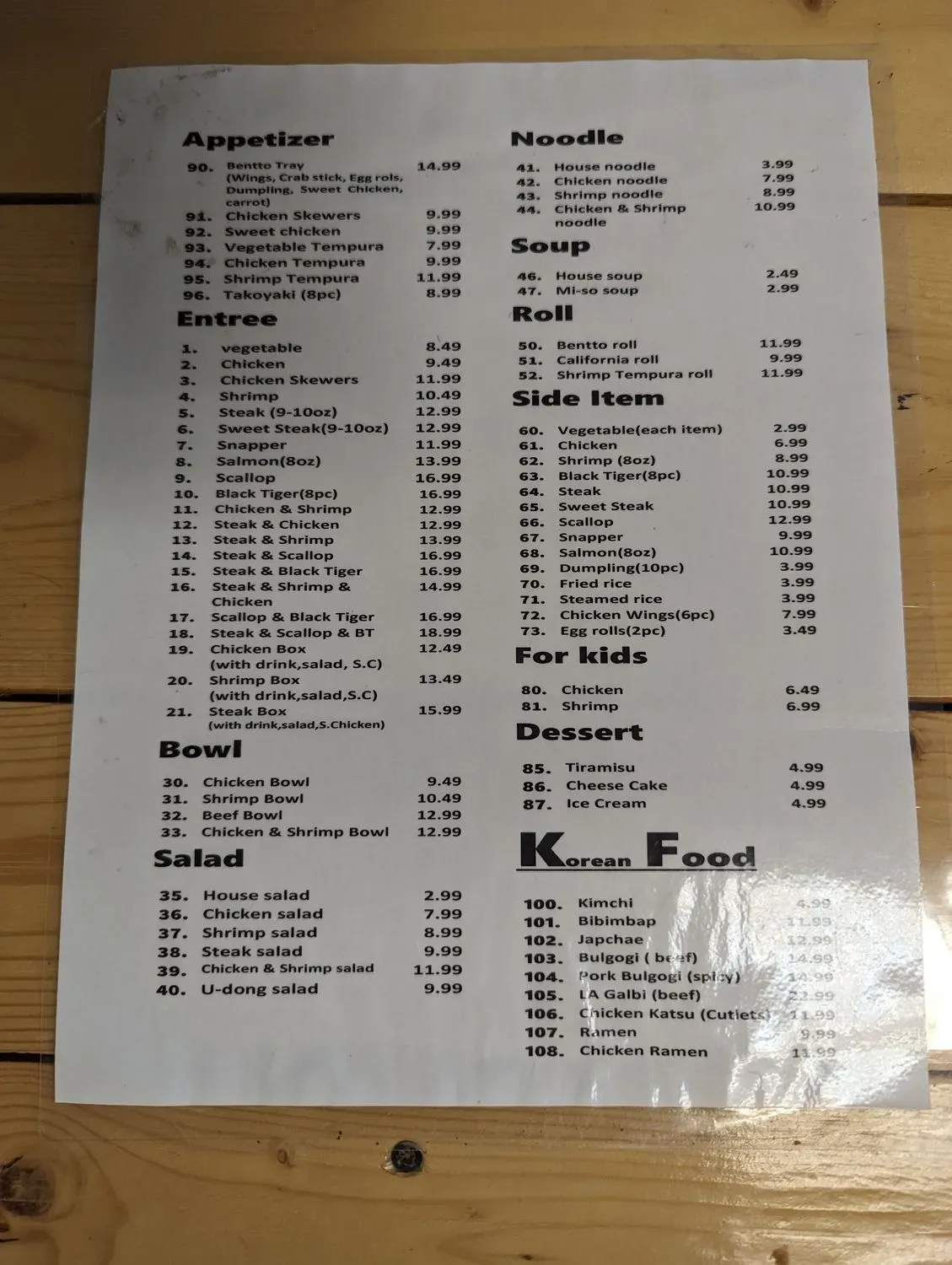 Menu 1