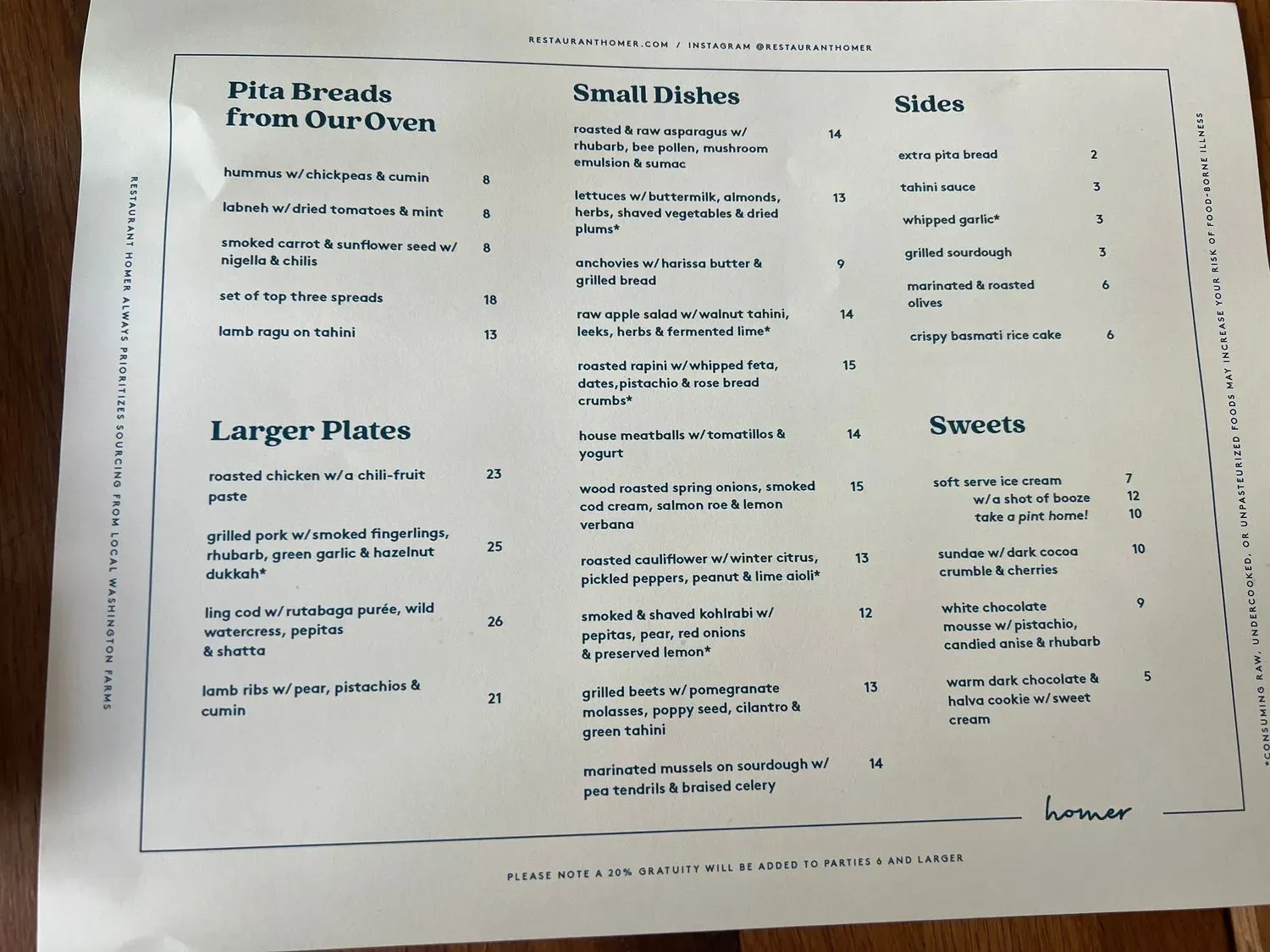 Menu 5